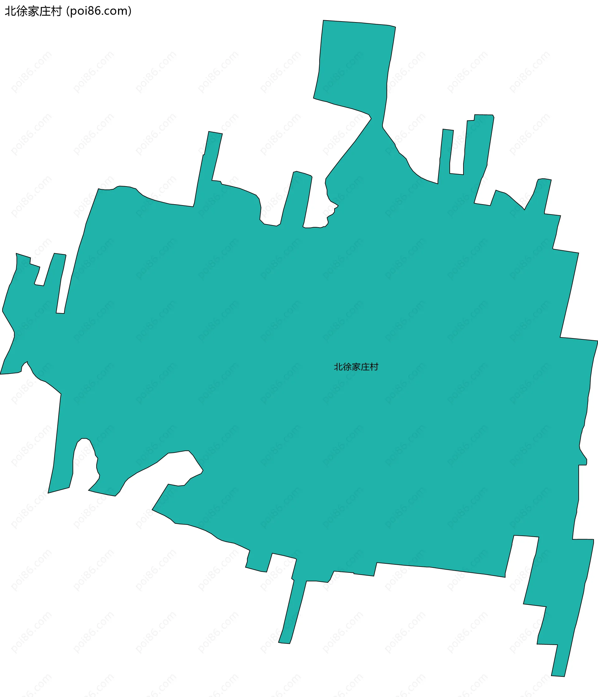 北徐家庄村边界地图