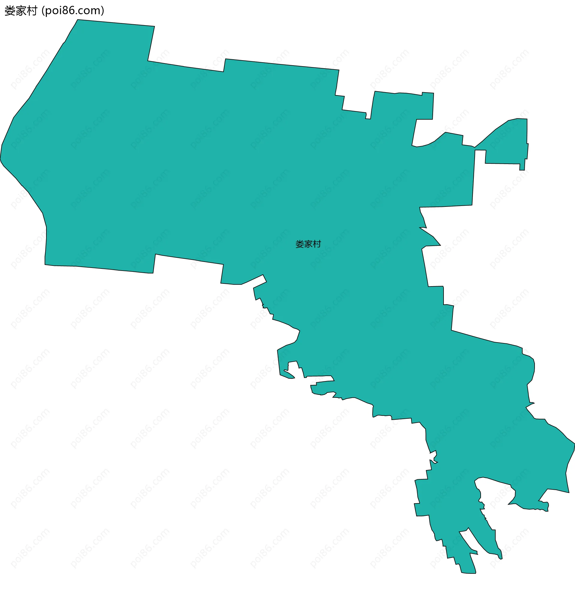 娄家村边界地图