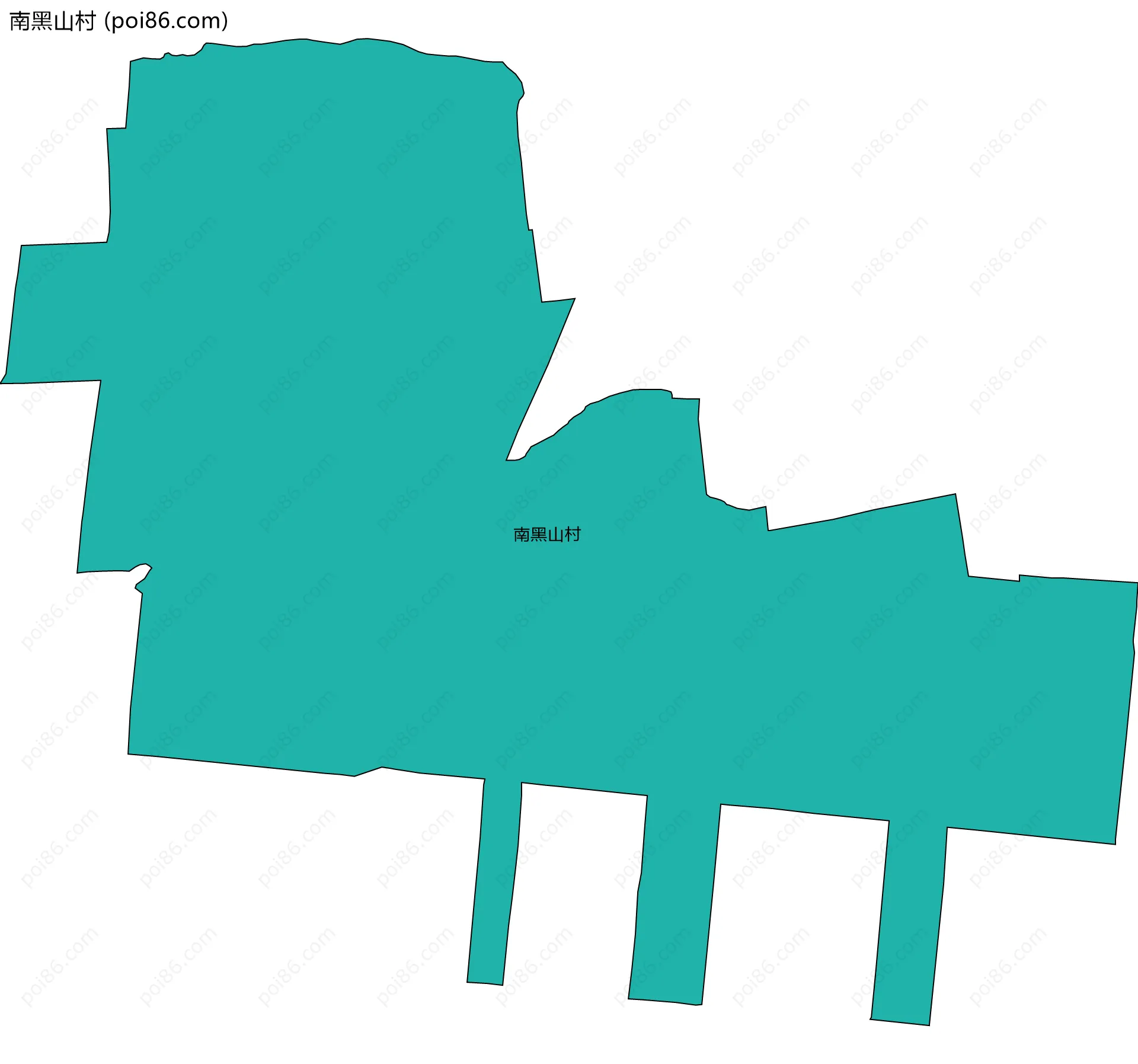 南黑山村边界地图