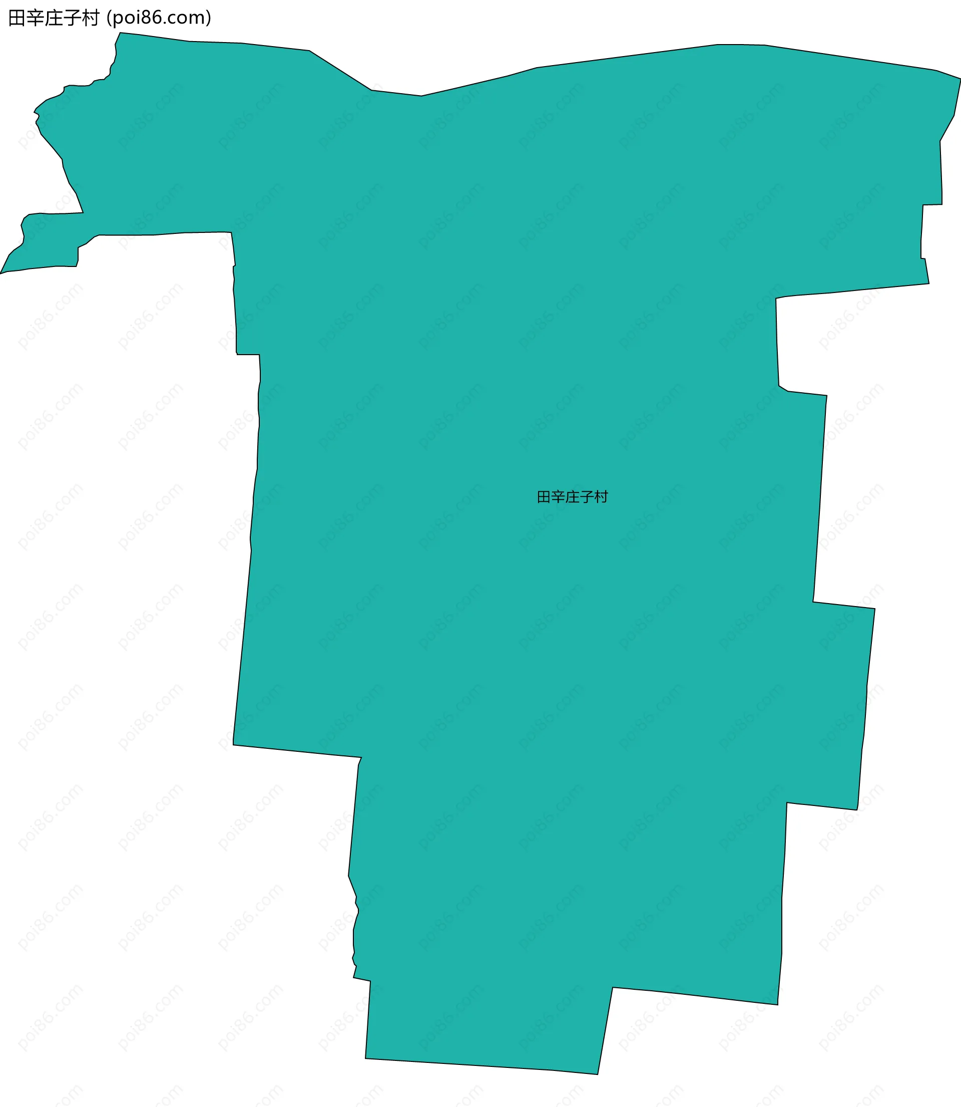 田辛庄子村边界地图