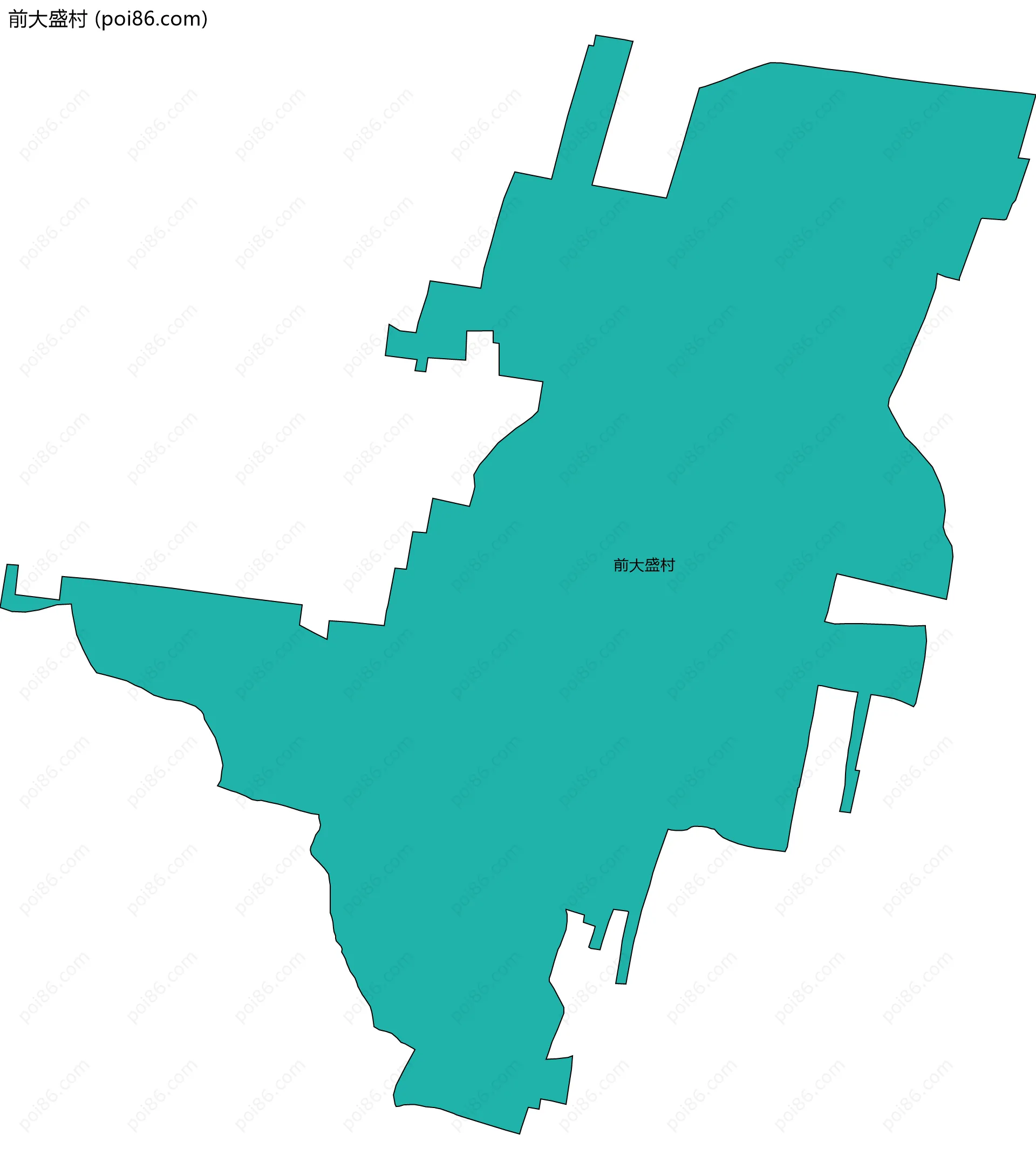 前大盛村边界地图