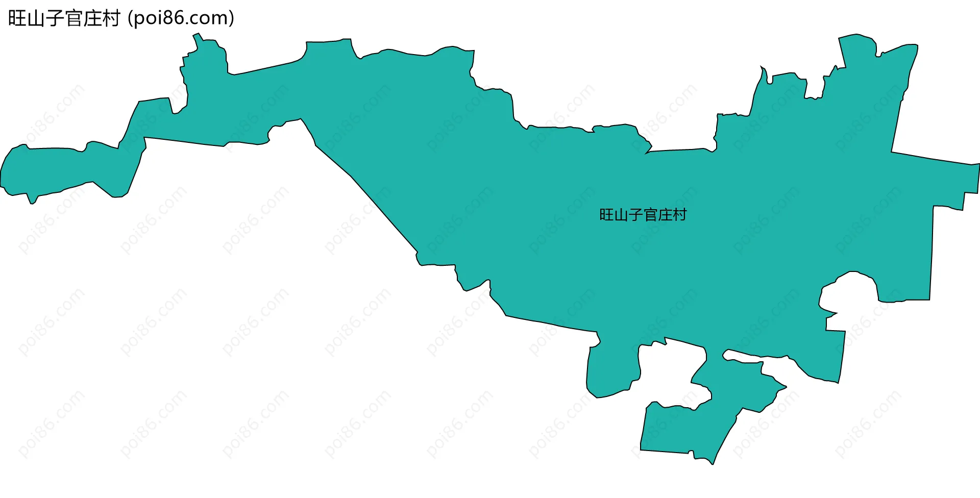 旺山子官庄村边界地图