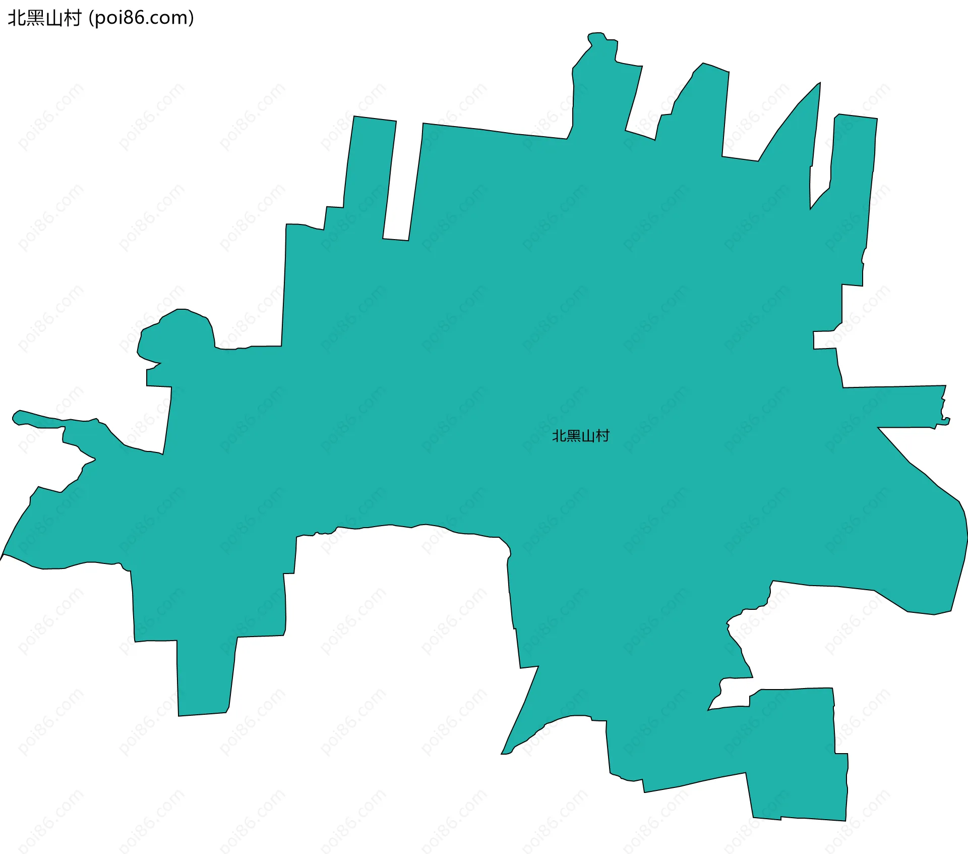 北黑山村边界地图