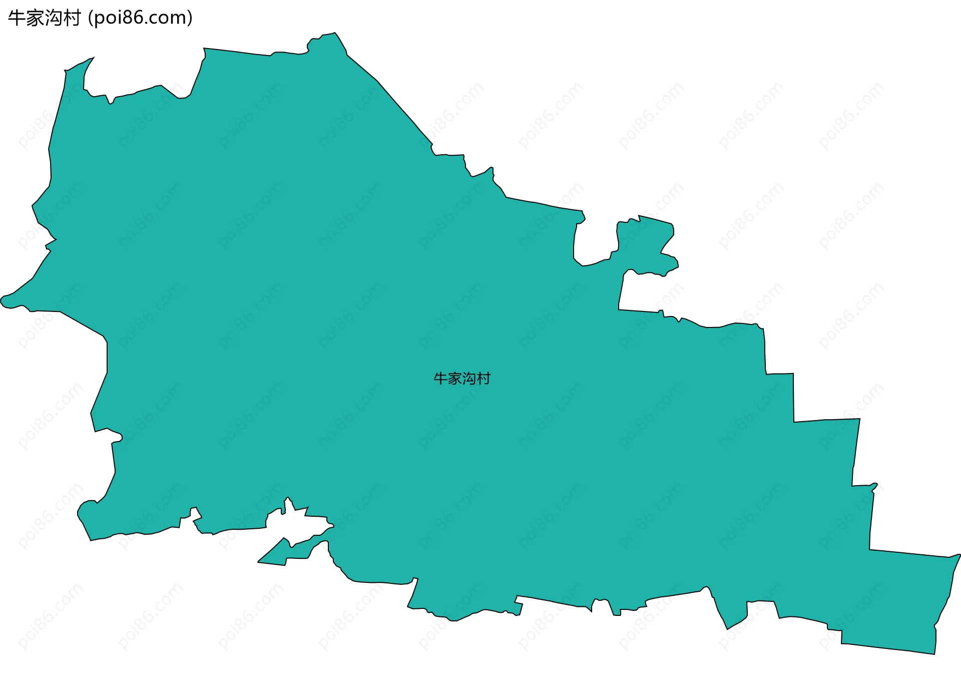 牛家沟村边界地图
