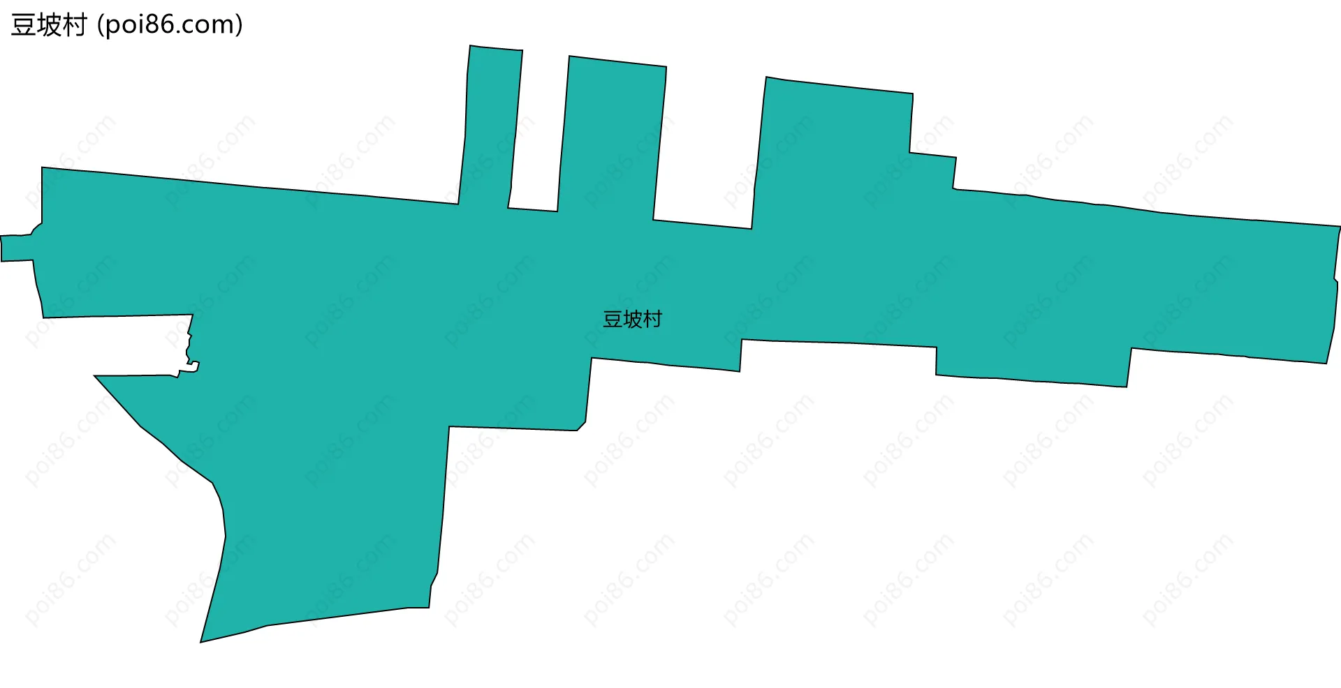 豆坡村边界地图