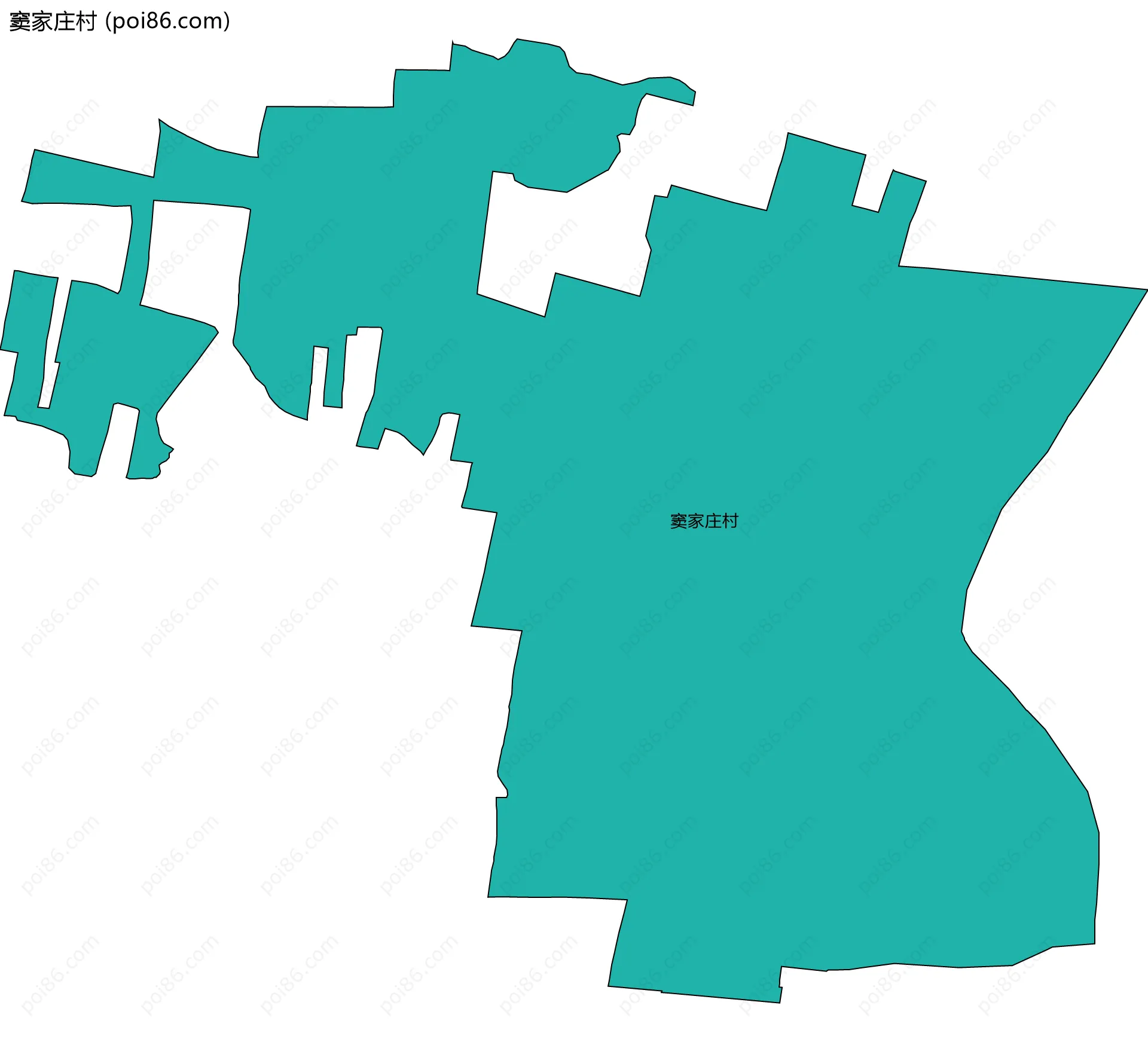窦家庄村边界地图