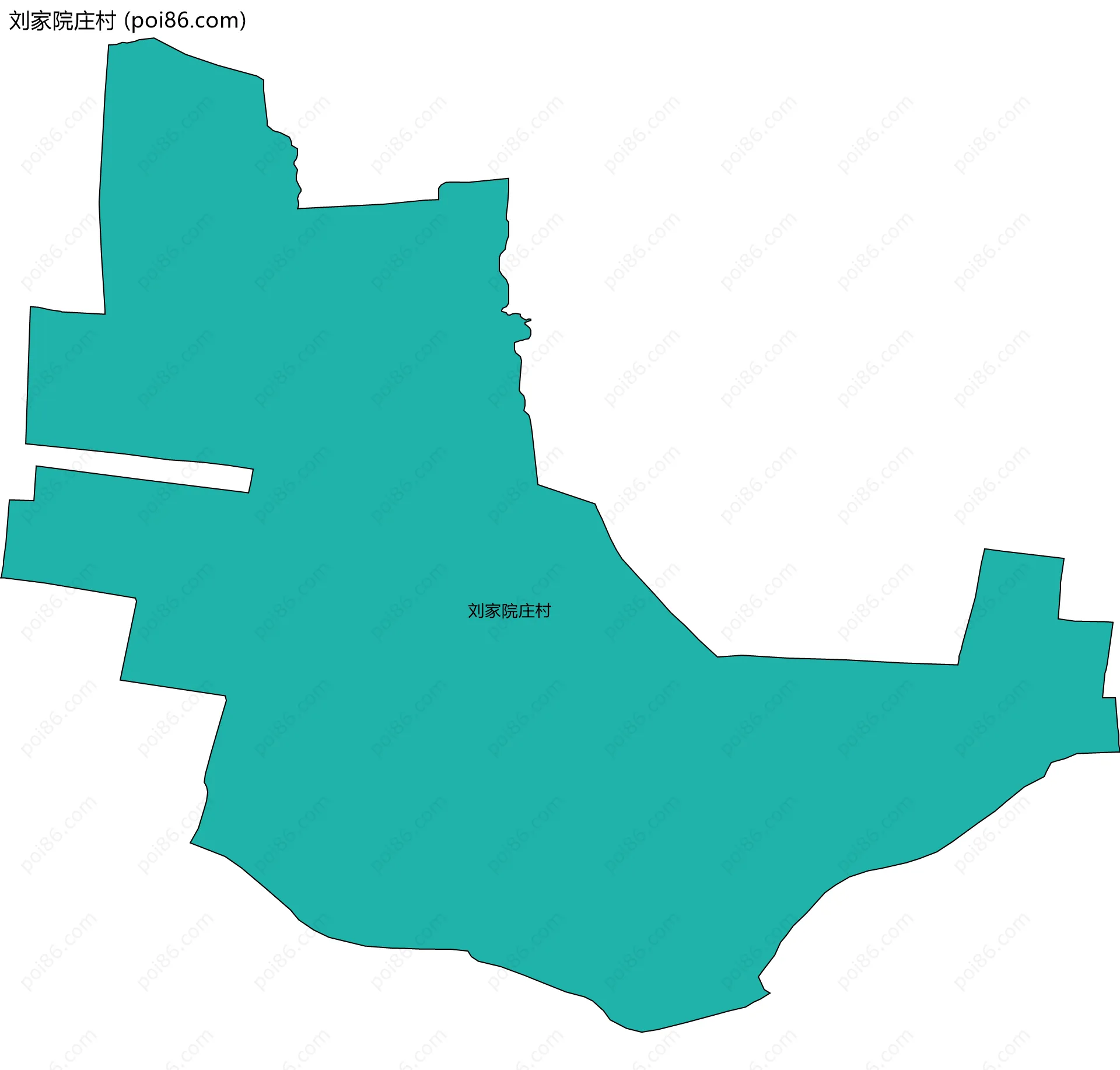 刘家院庄村边界地图