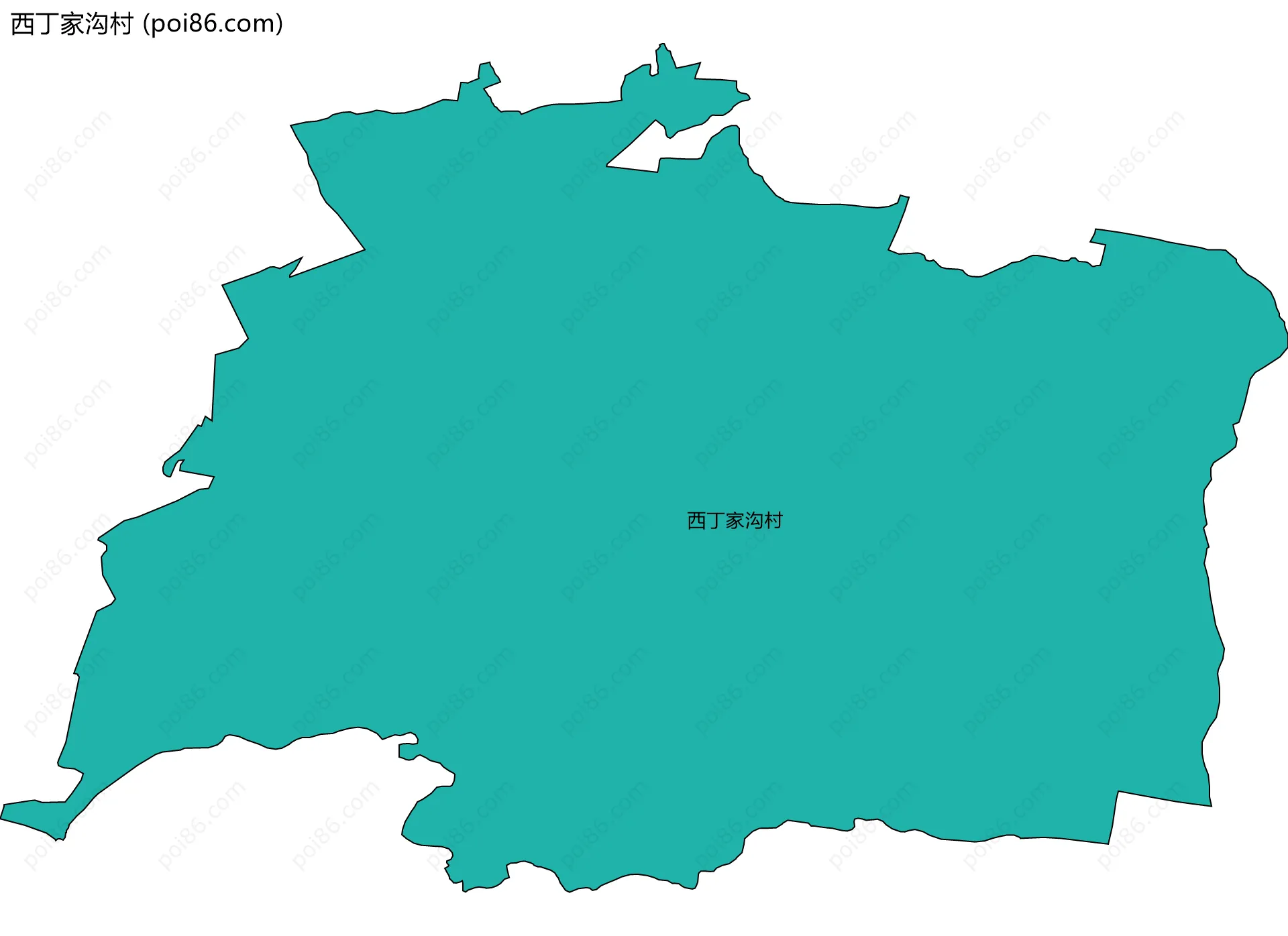 西丁家沟村边界地图