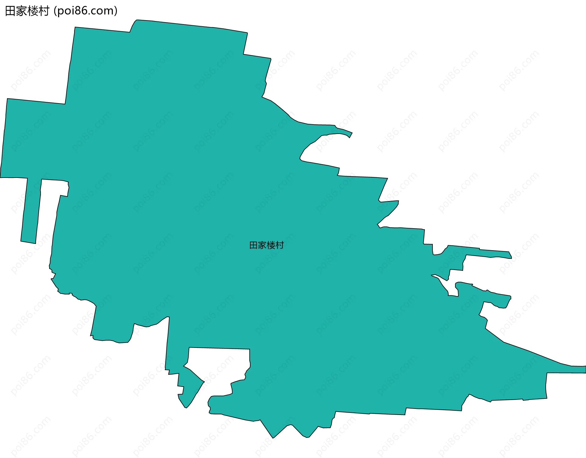 田家楼村边界地图