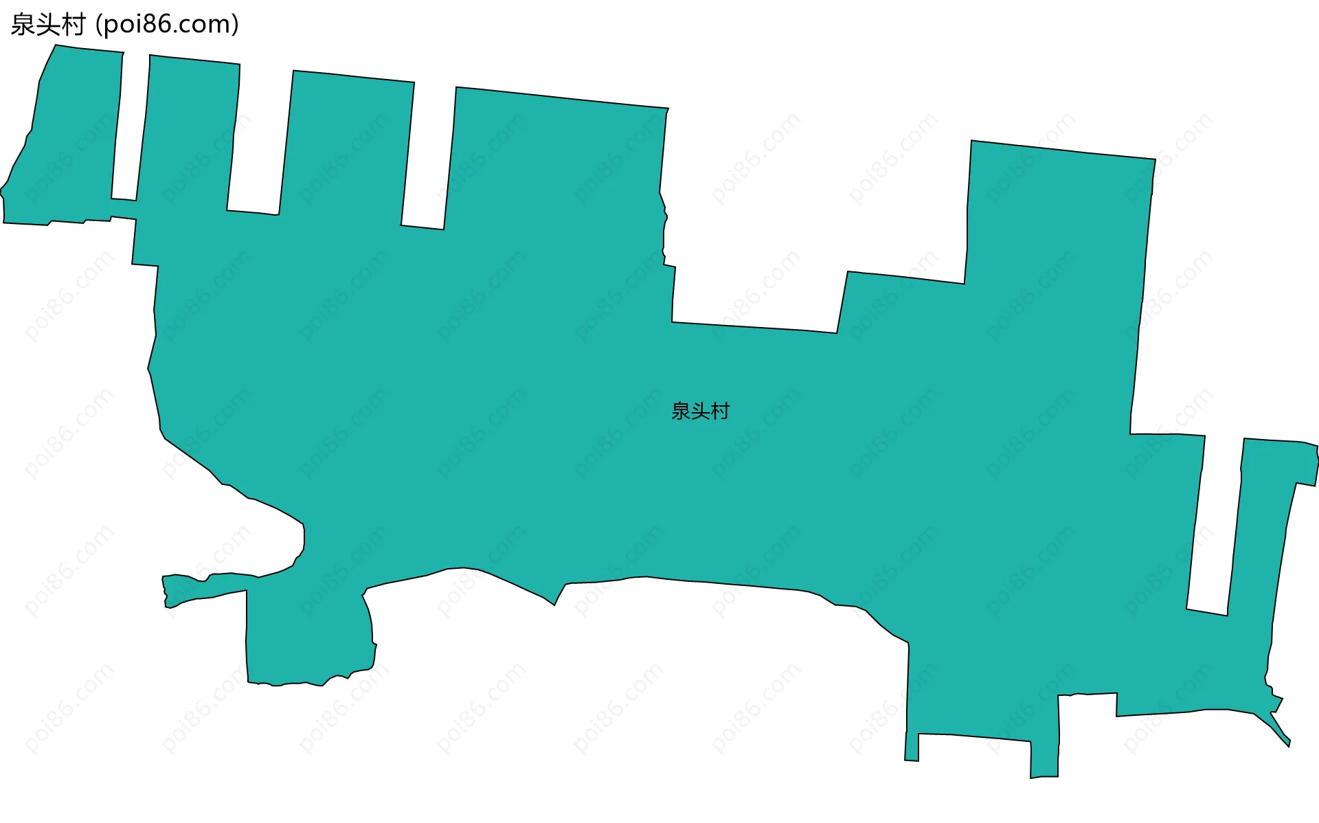 泉头村边界地图
