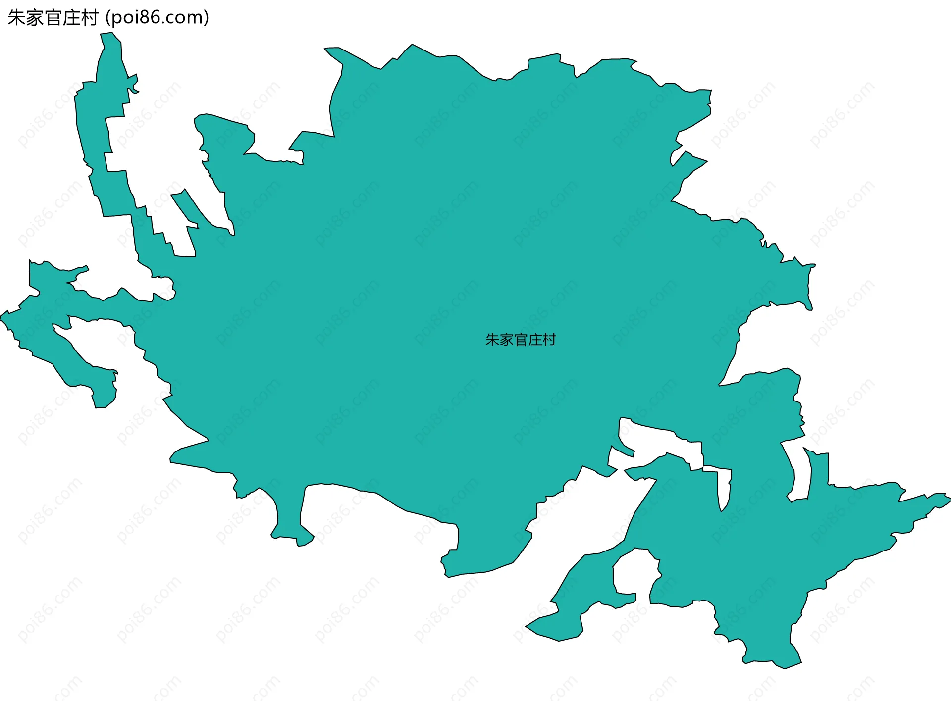 朱家官庄村边界地图