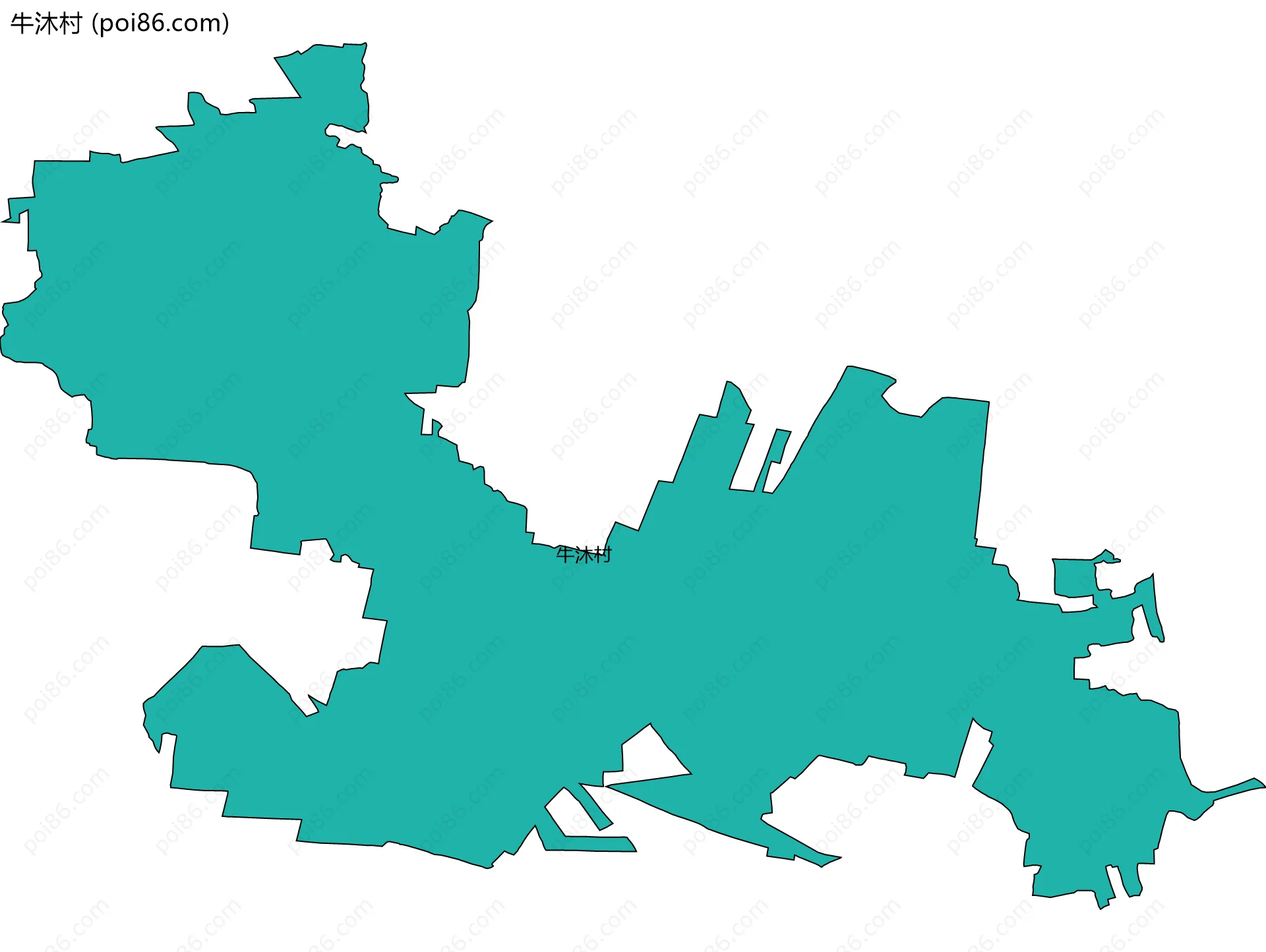 牛沐村边界地图