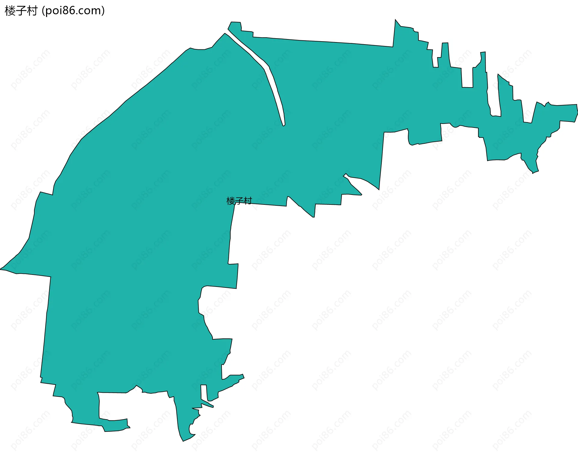 楼子村边界地图