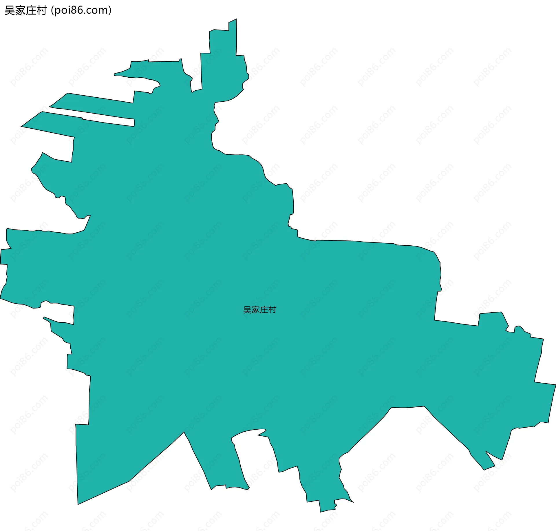 吴家庄村边界地图
