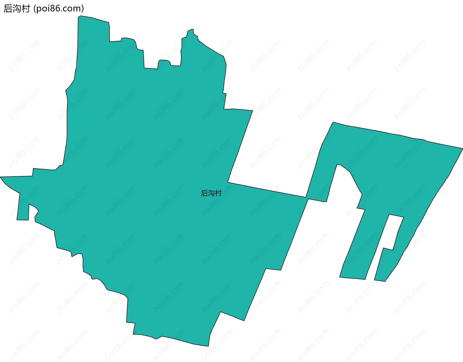 后沟村边界地图