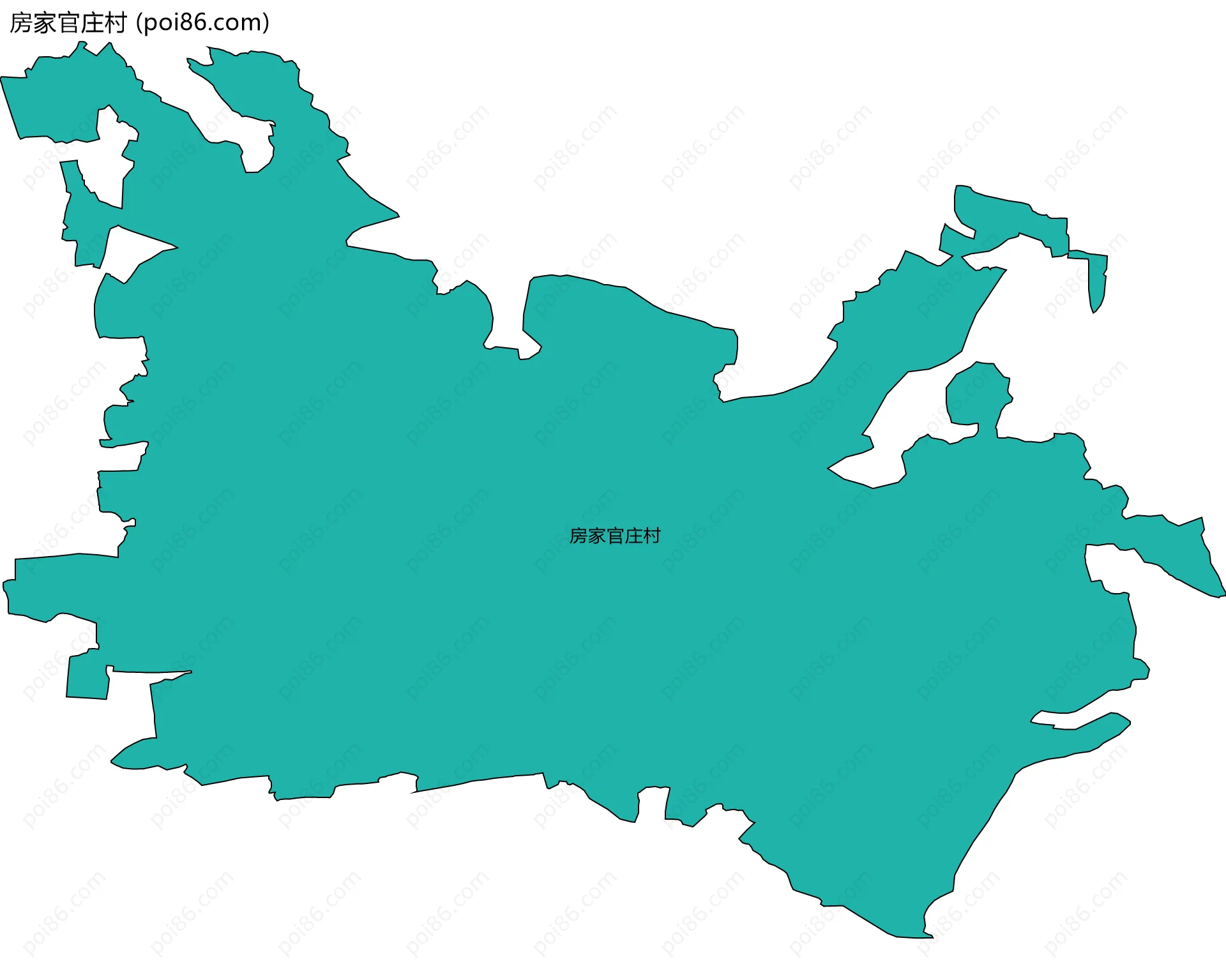 房家官庄村边界地图