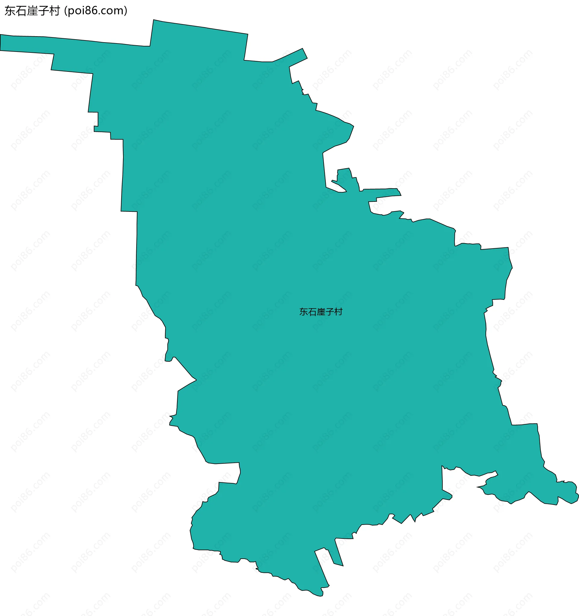 东石崖子村边界地图