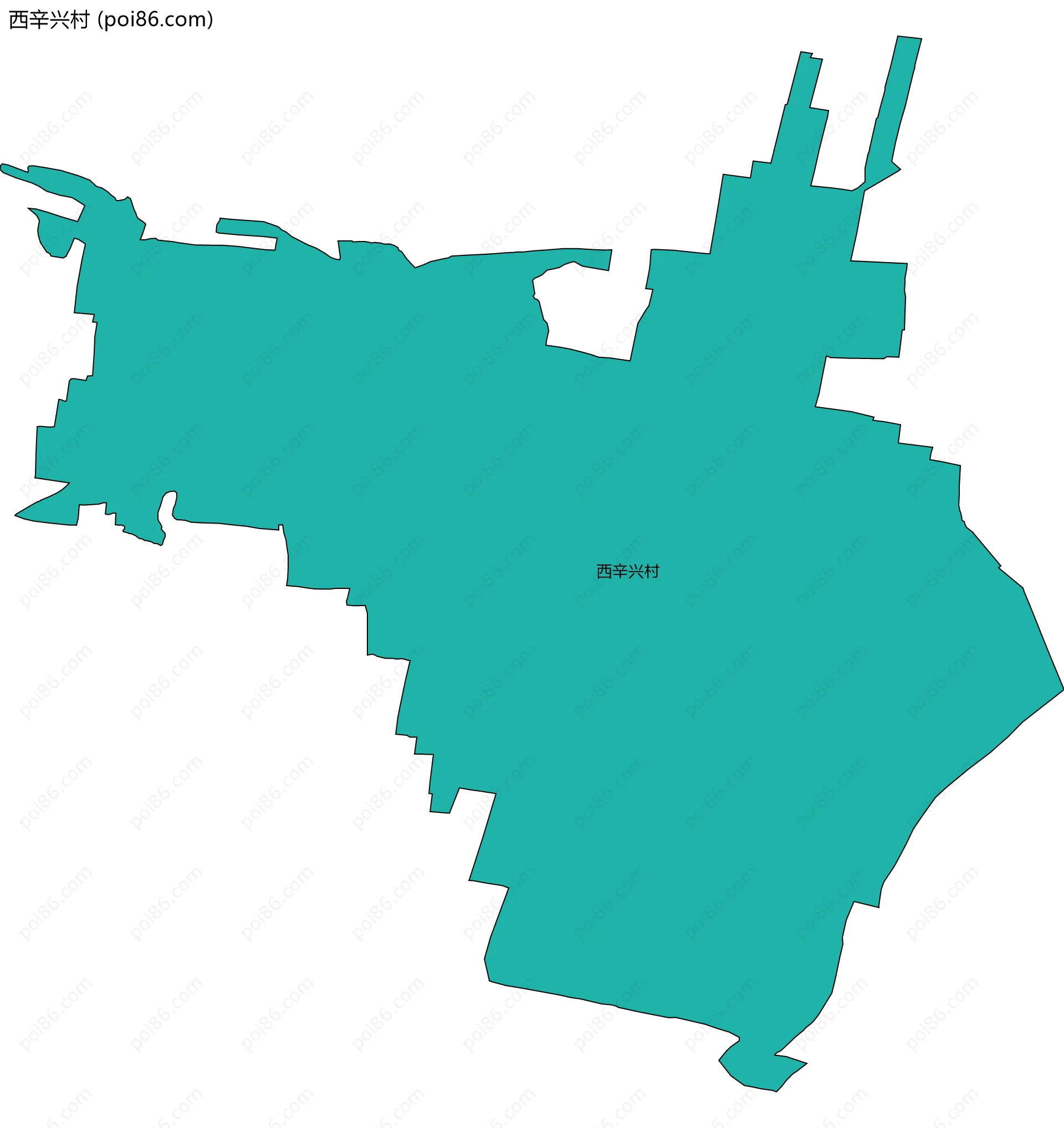 西辛兴村边界地图