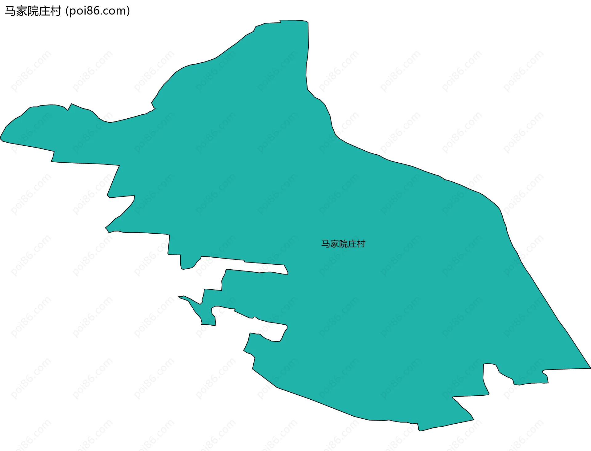 马家院庄村边界地图