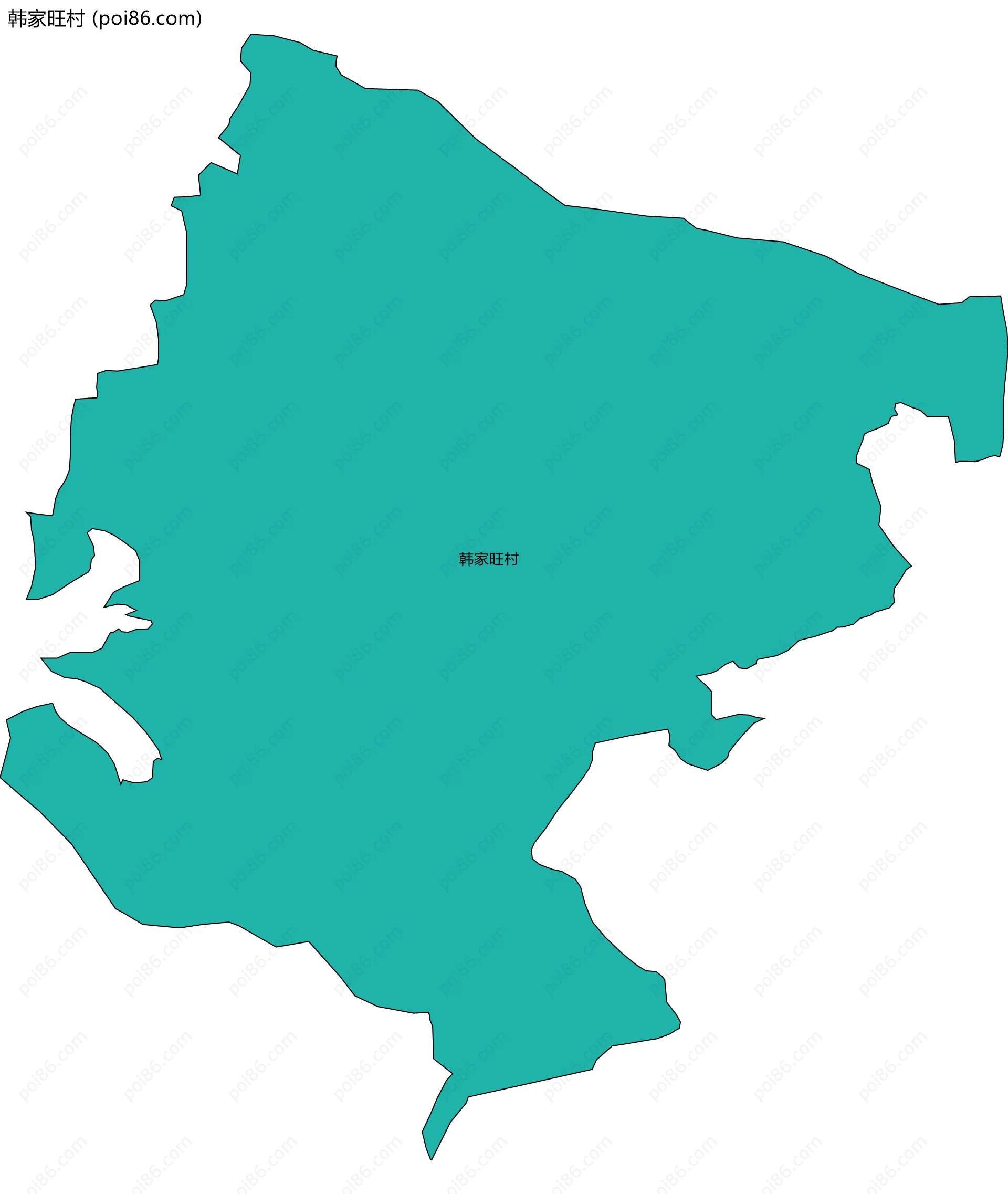 韩家旺村边界地图