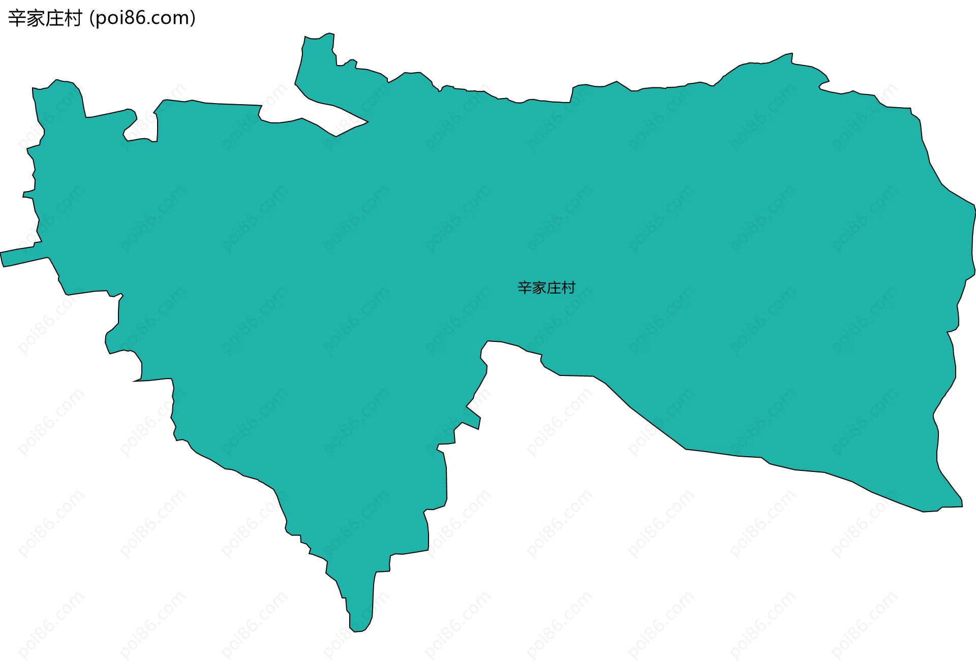 辛家庄村边界地图