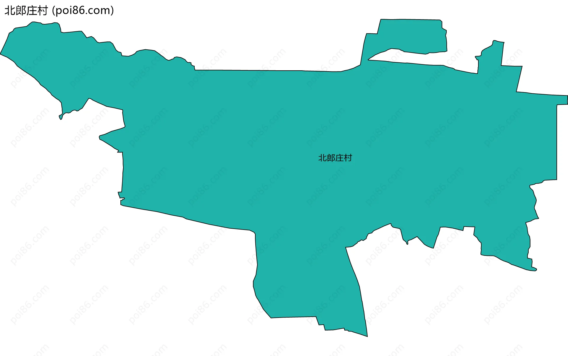 北郎庄村边界地图