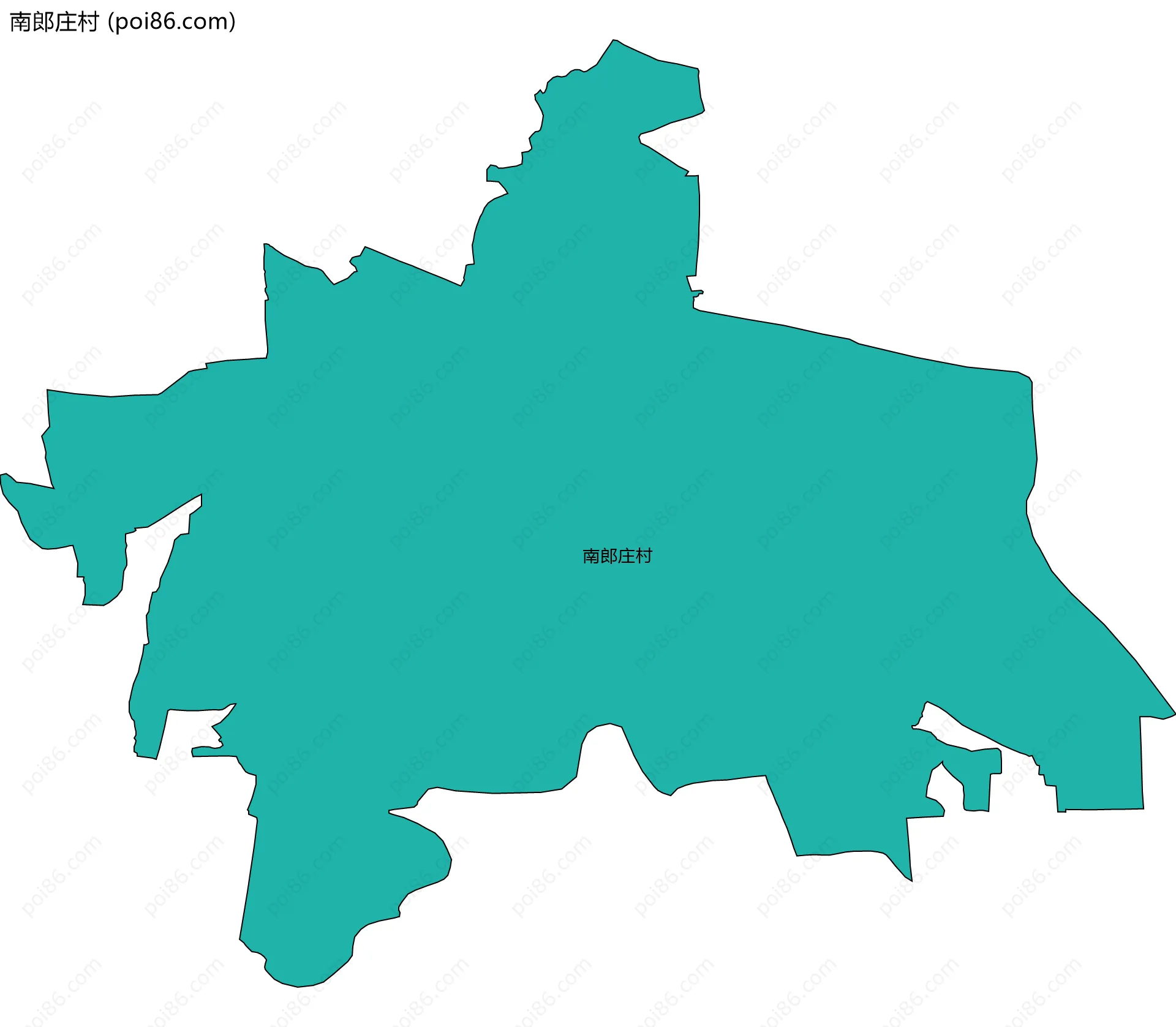 南郎庄村边界地图