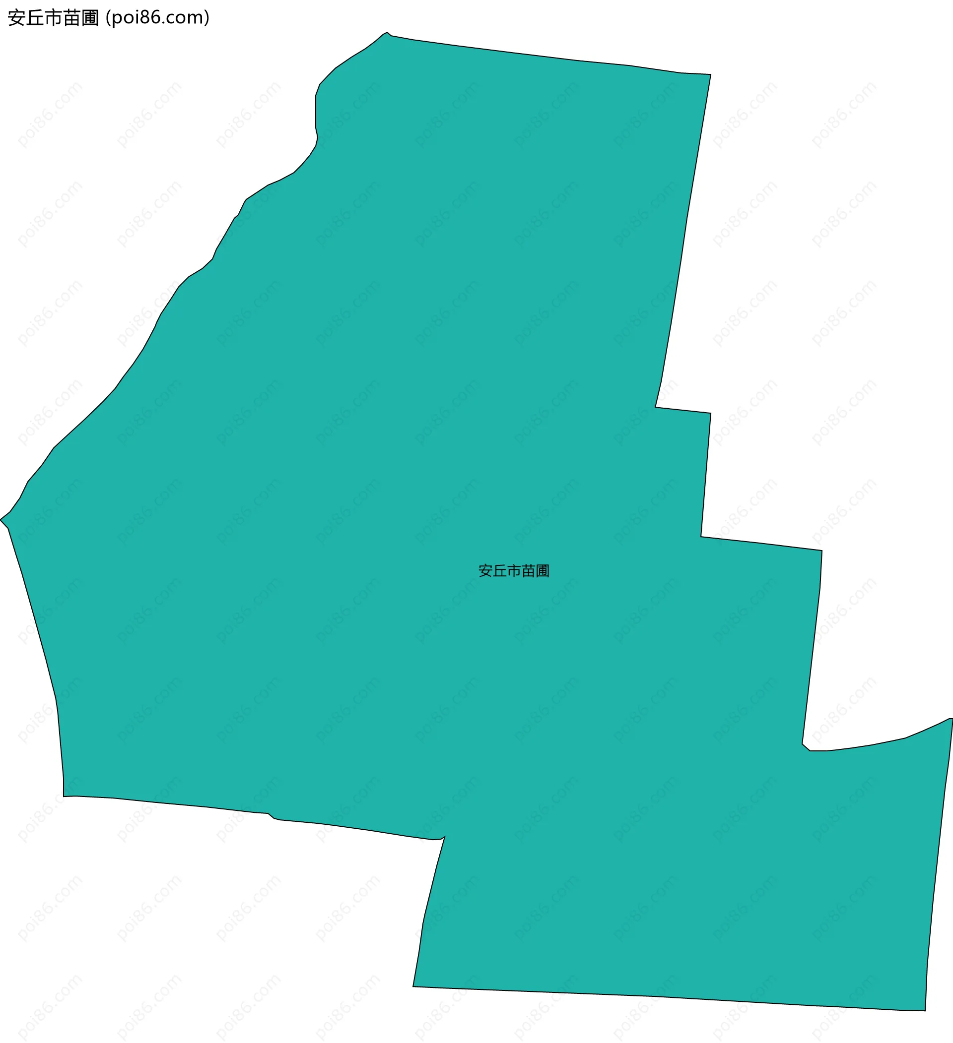 安丘市苗圃边界地图