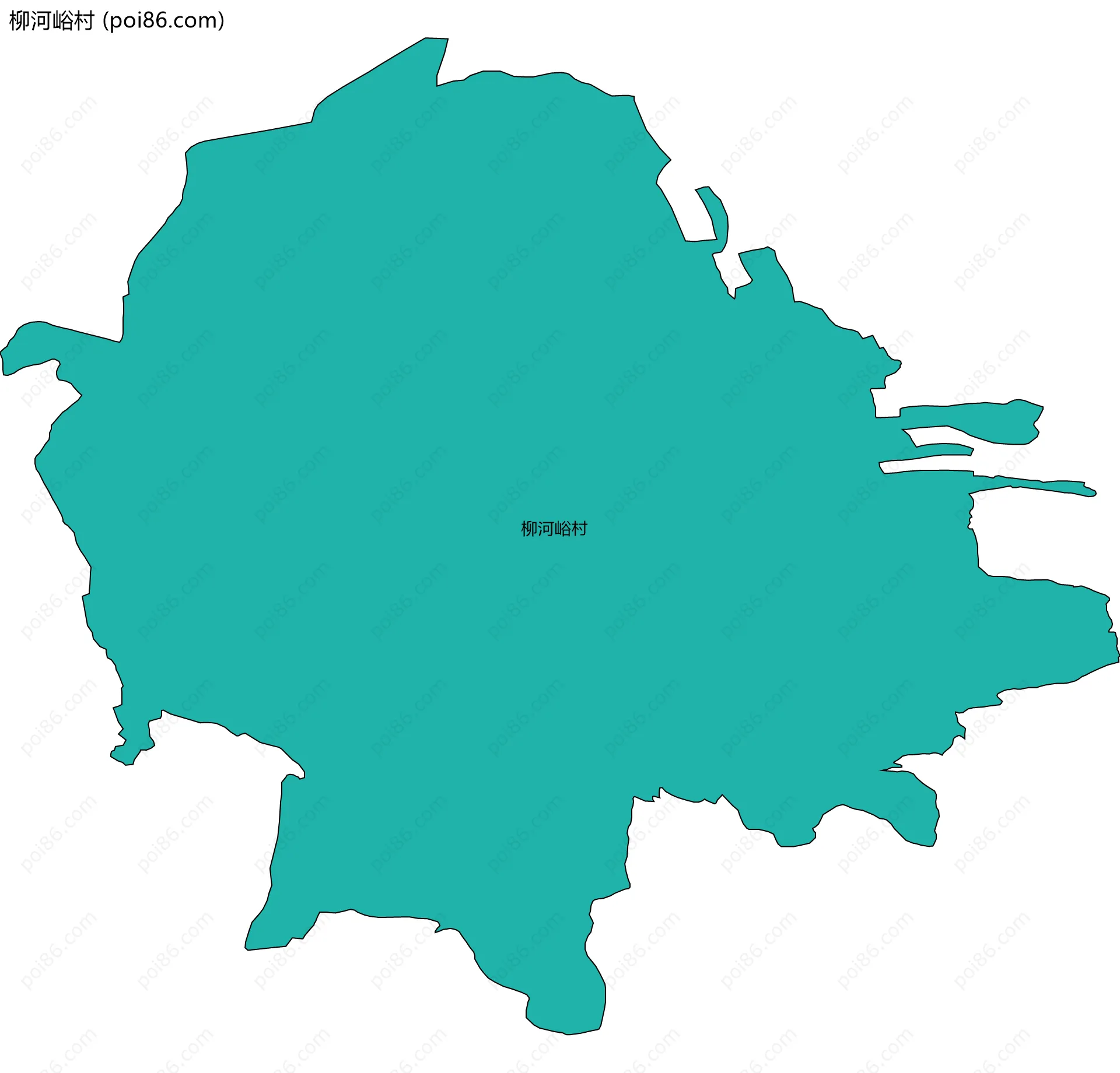 柳河峪村边界地图