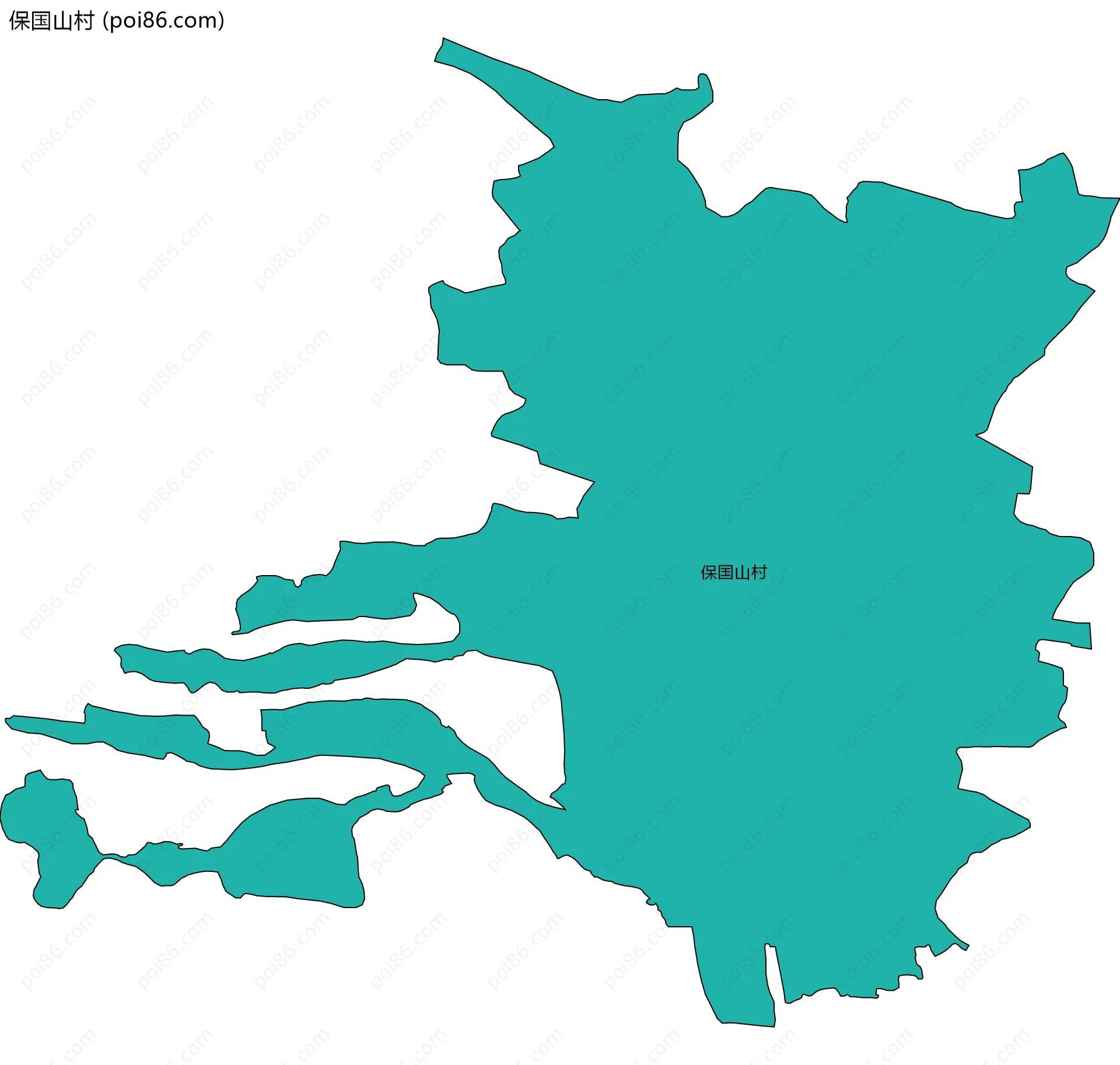 保国山村边界地图