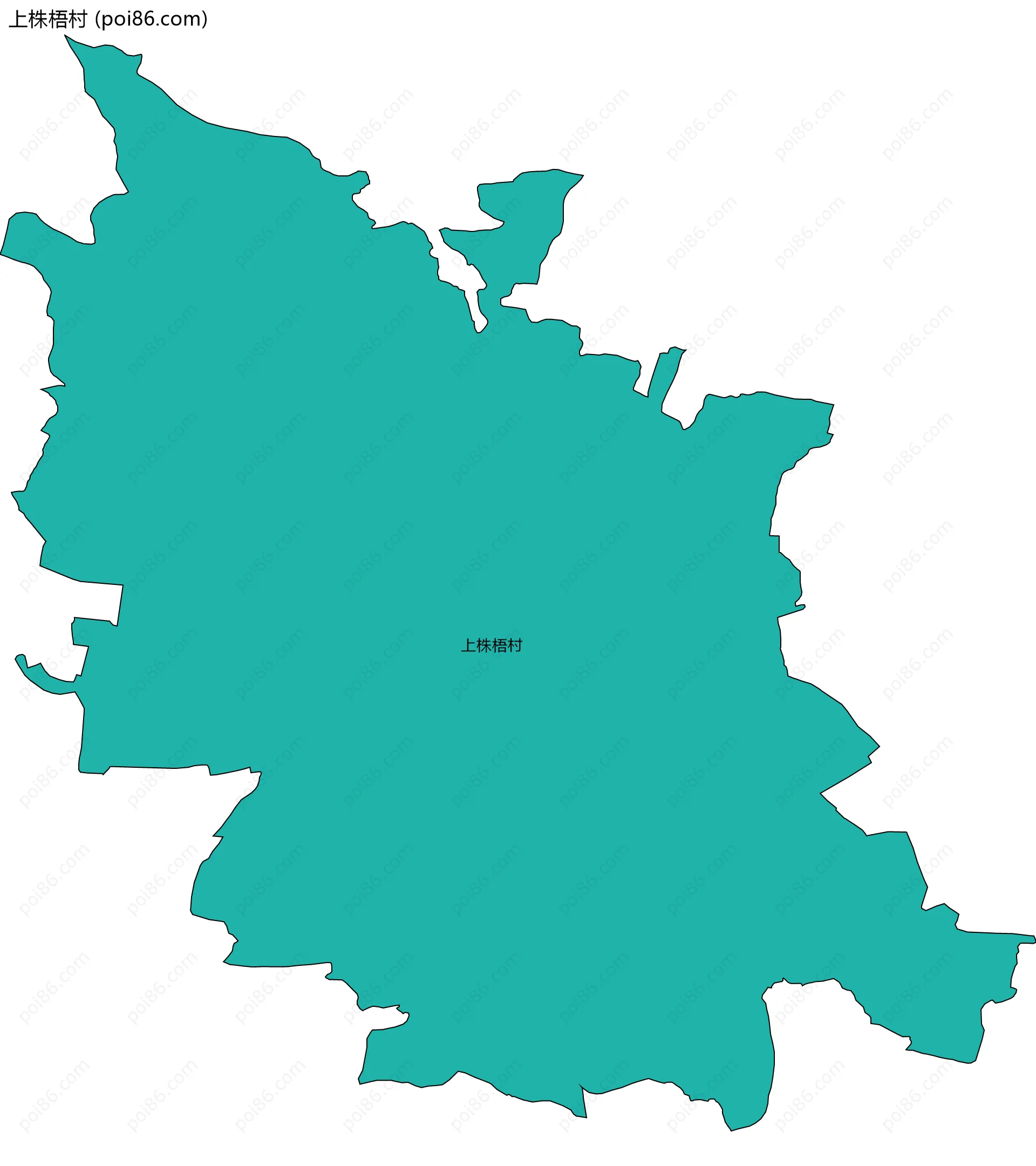 上株梧村边界地图