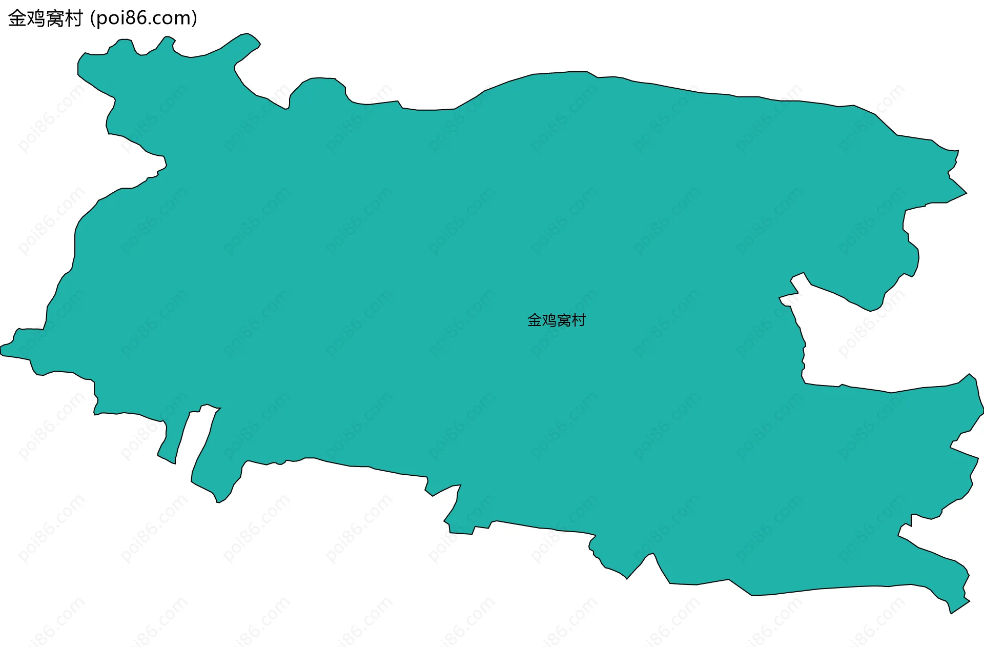 金鸡窝村边界地图