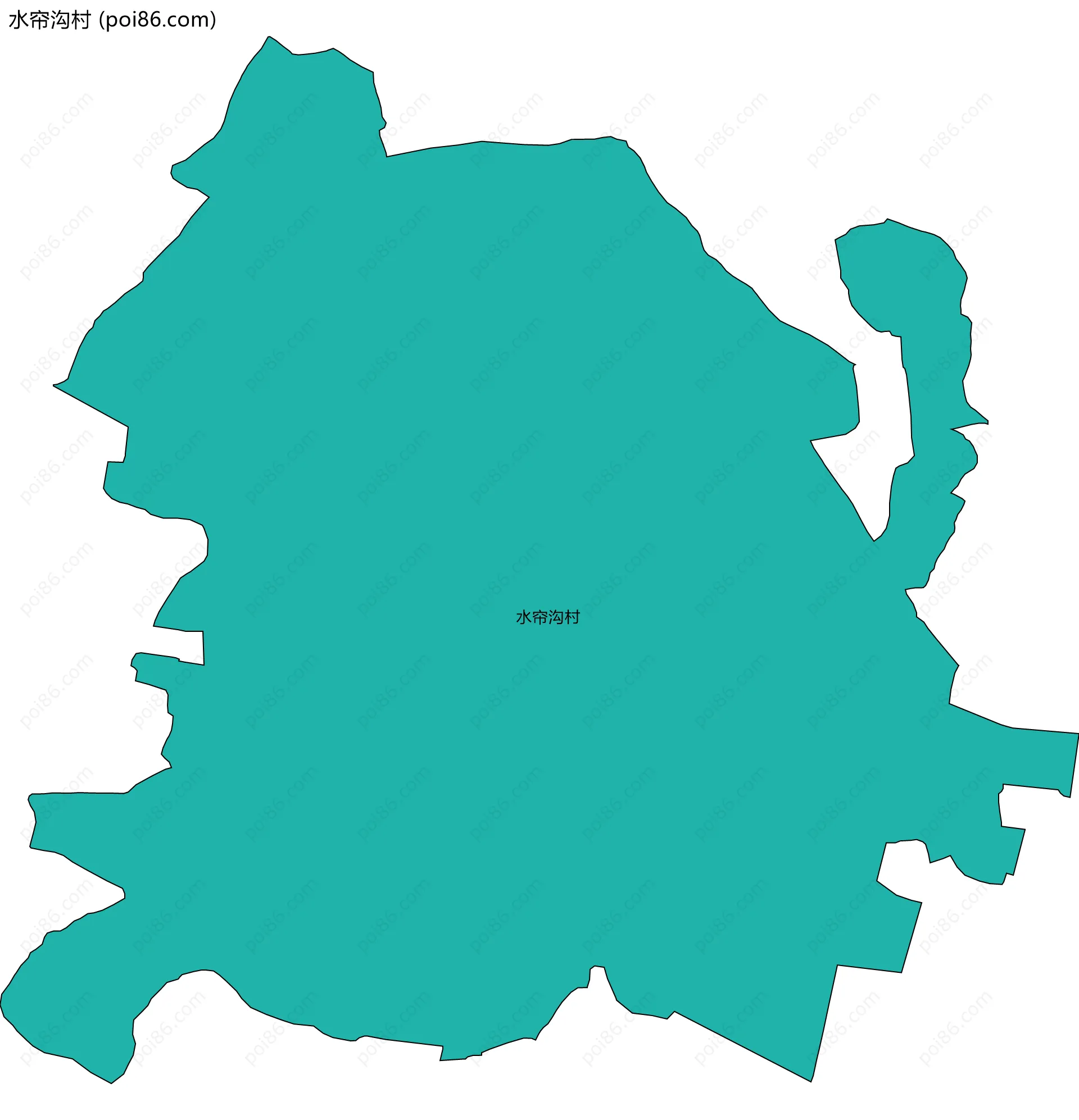 水帘沟村边界地图