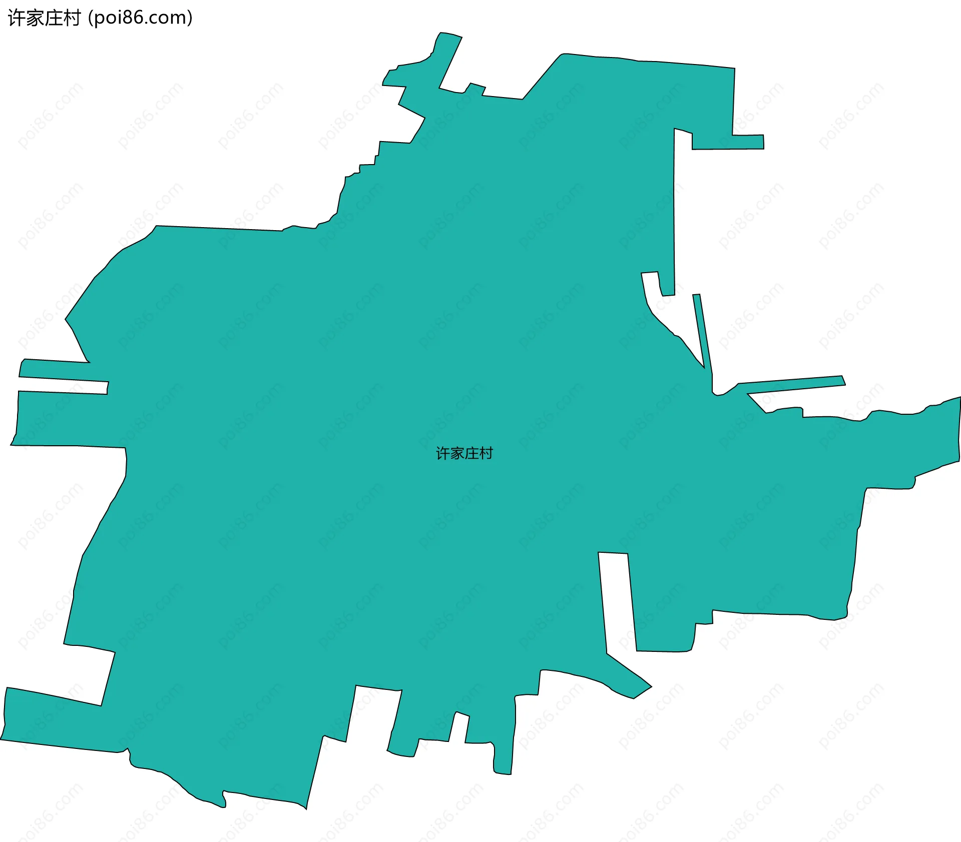许家庄村边界地图
