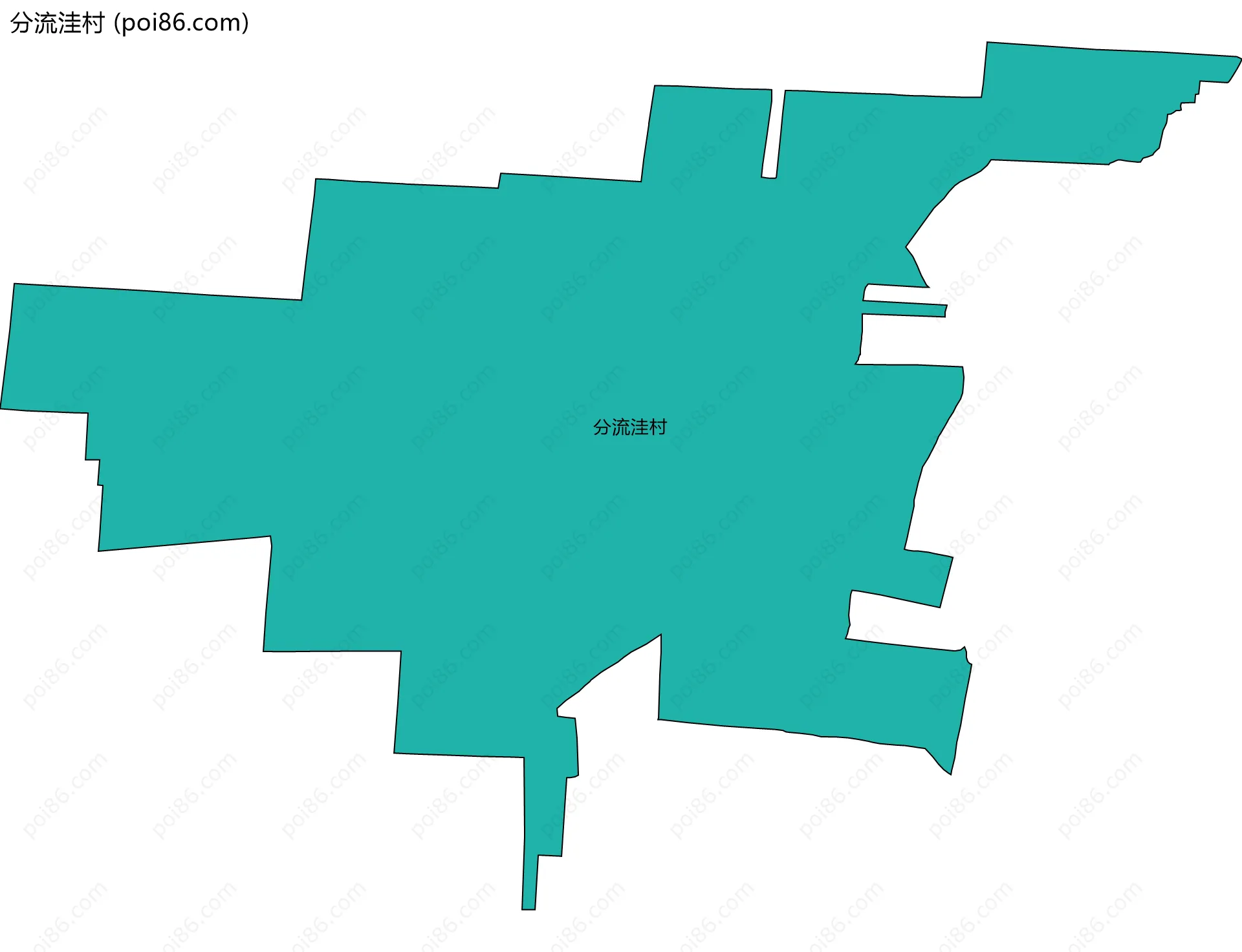 分流洼村边界地图