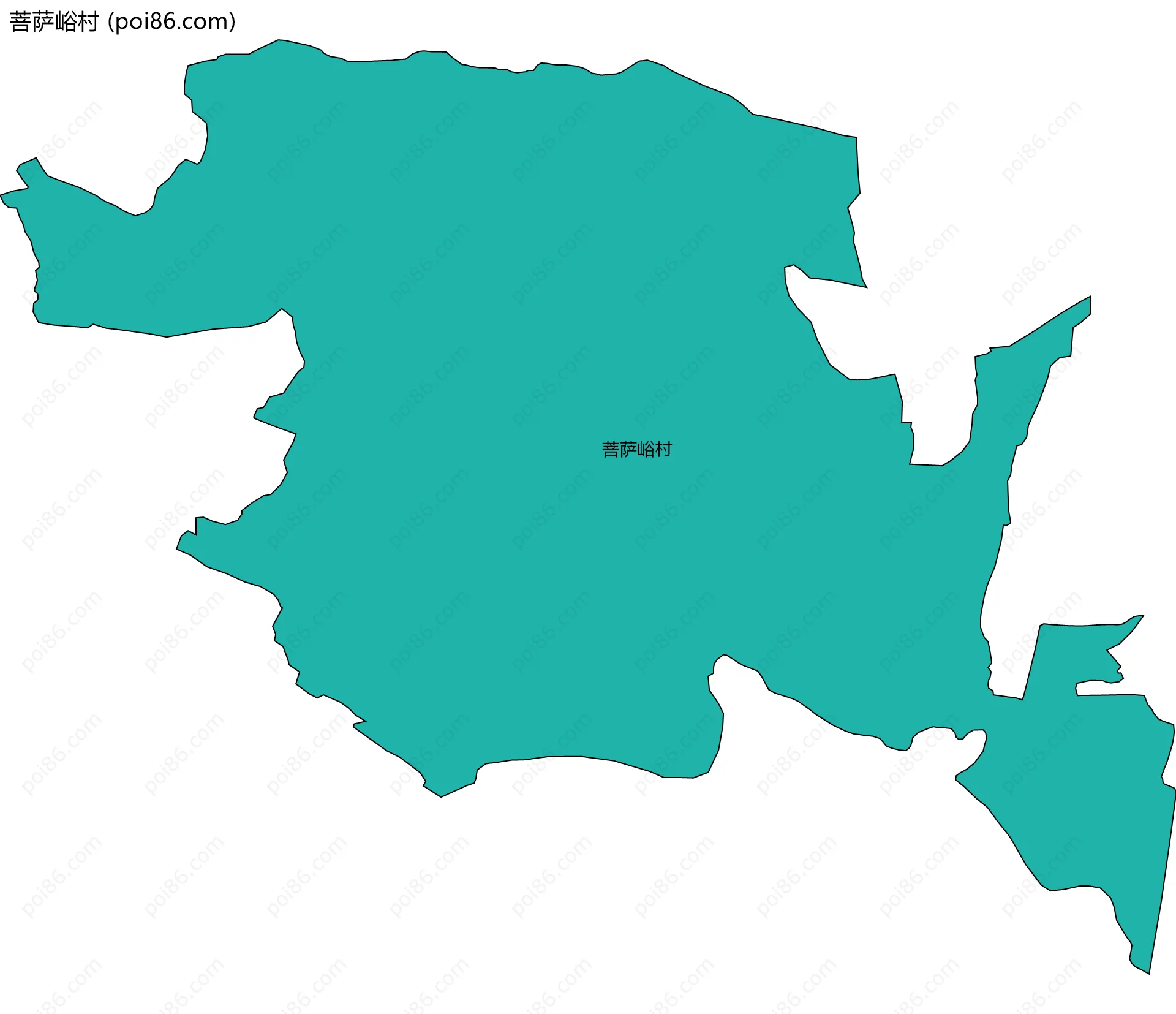 菩萨峪村边界地图