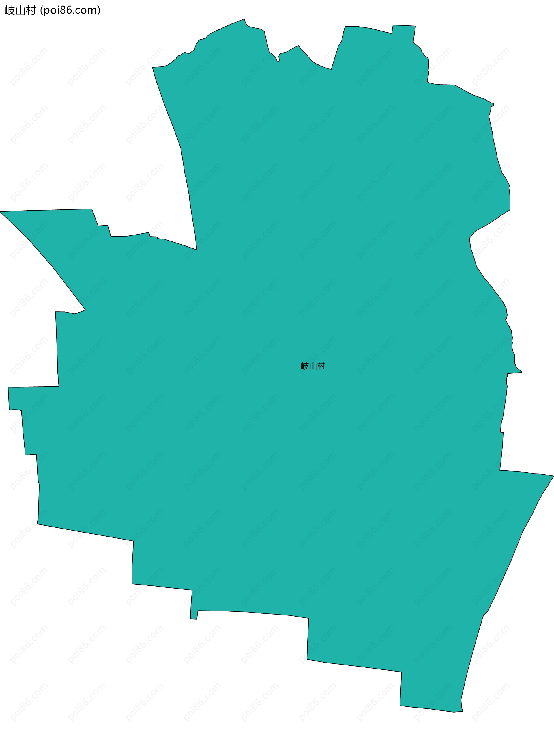 岐山村边界地图