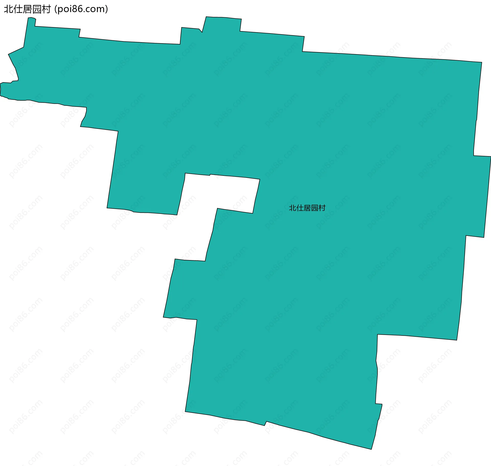 北仕居园村边界地图