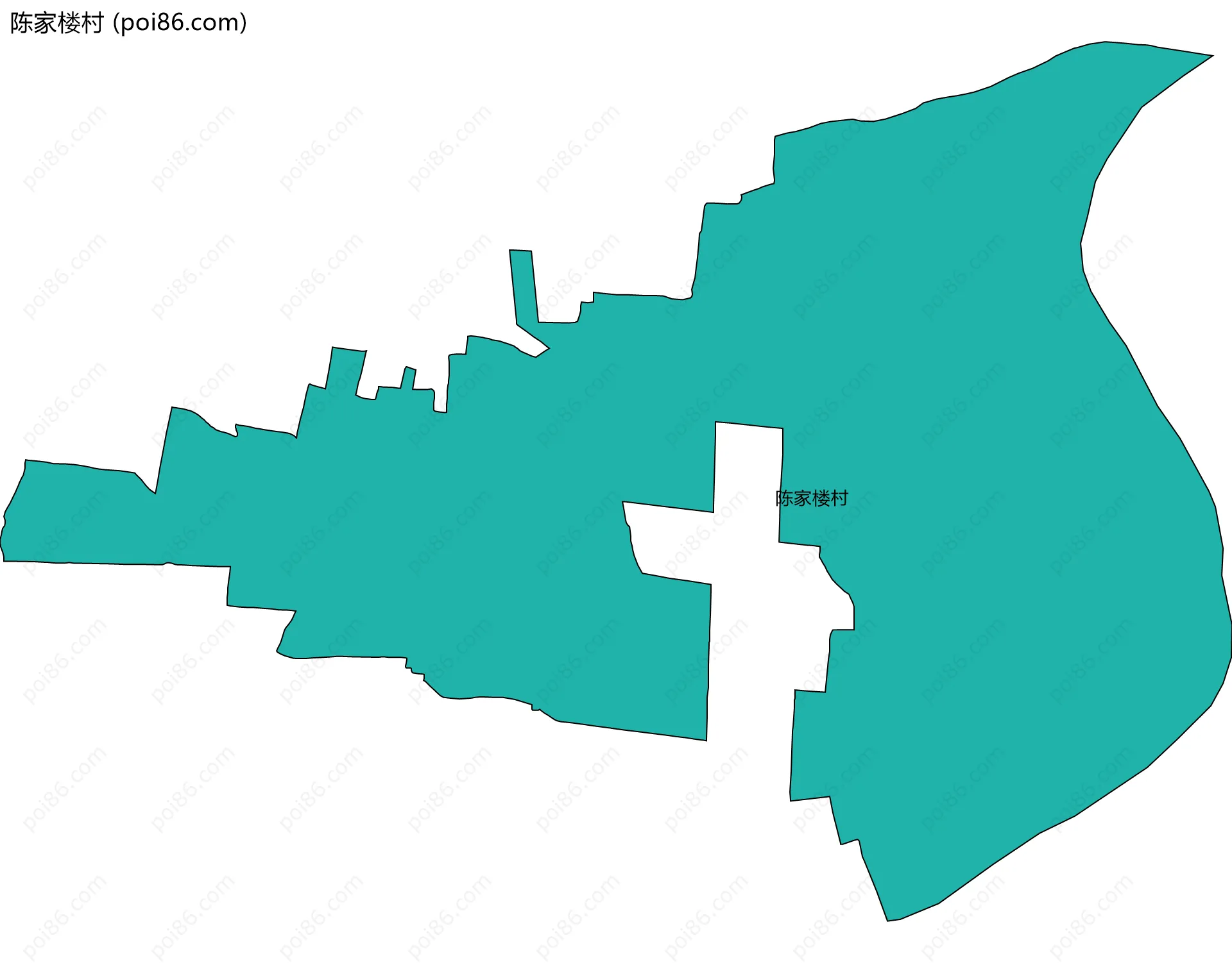 陈家楼村边界地图