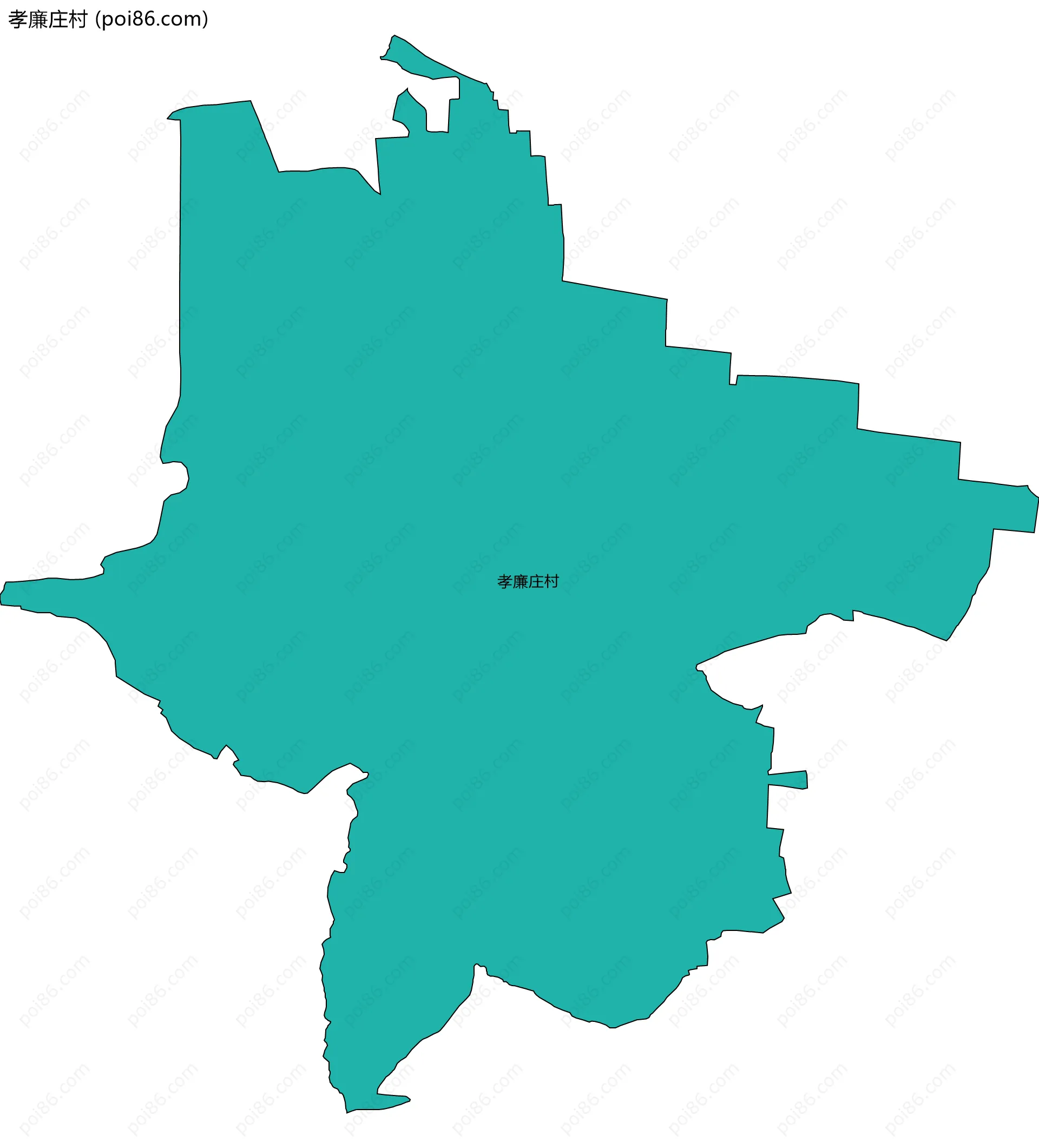 孝廉庄村边界地图