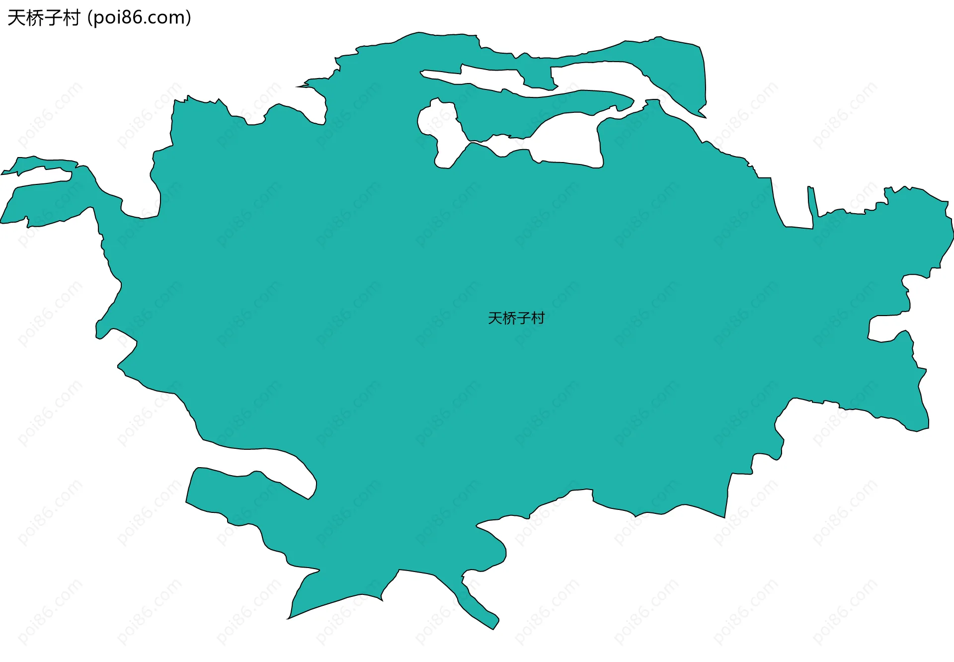 天桥子村边界地图