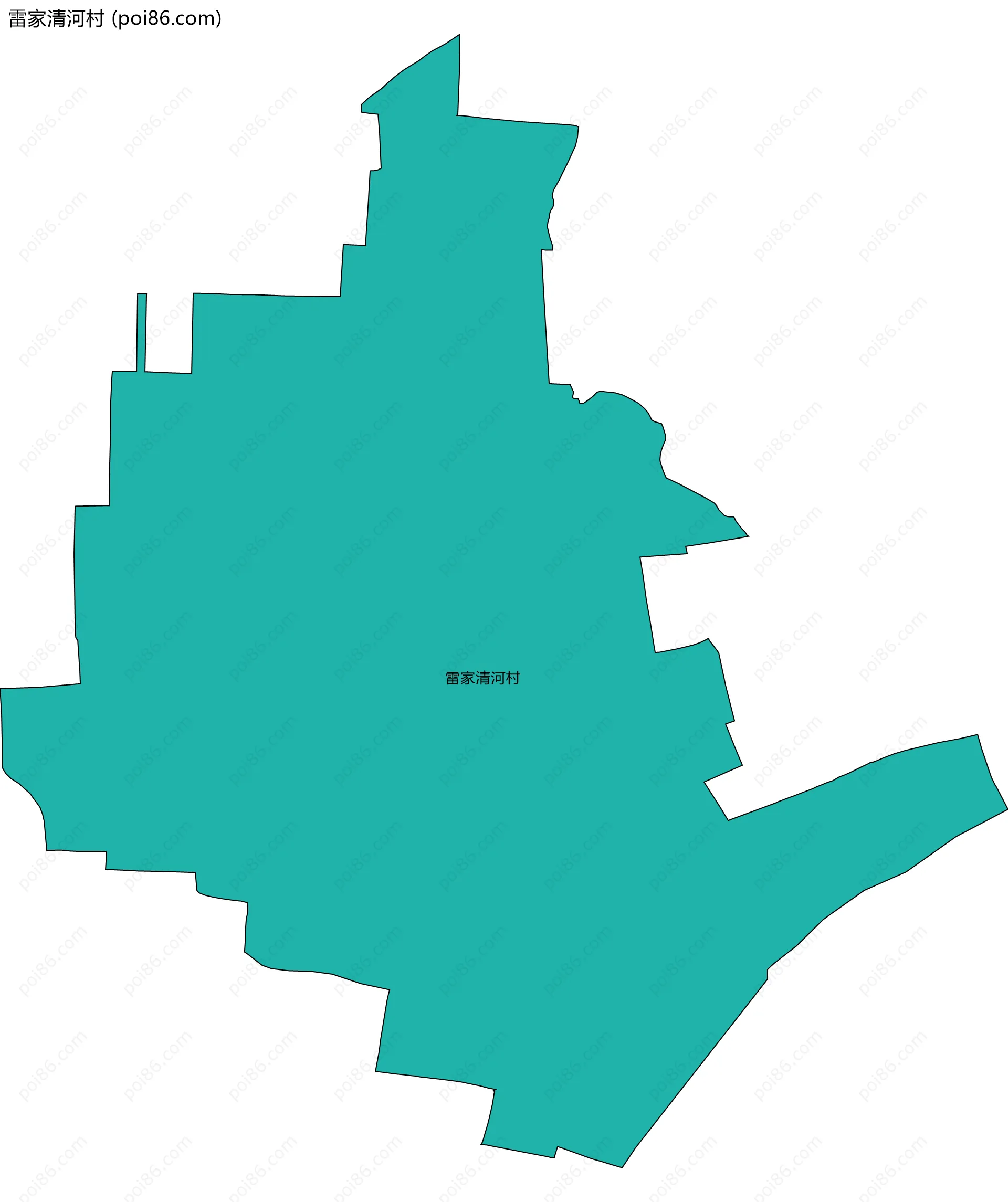 雷家清河村边界地图