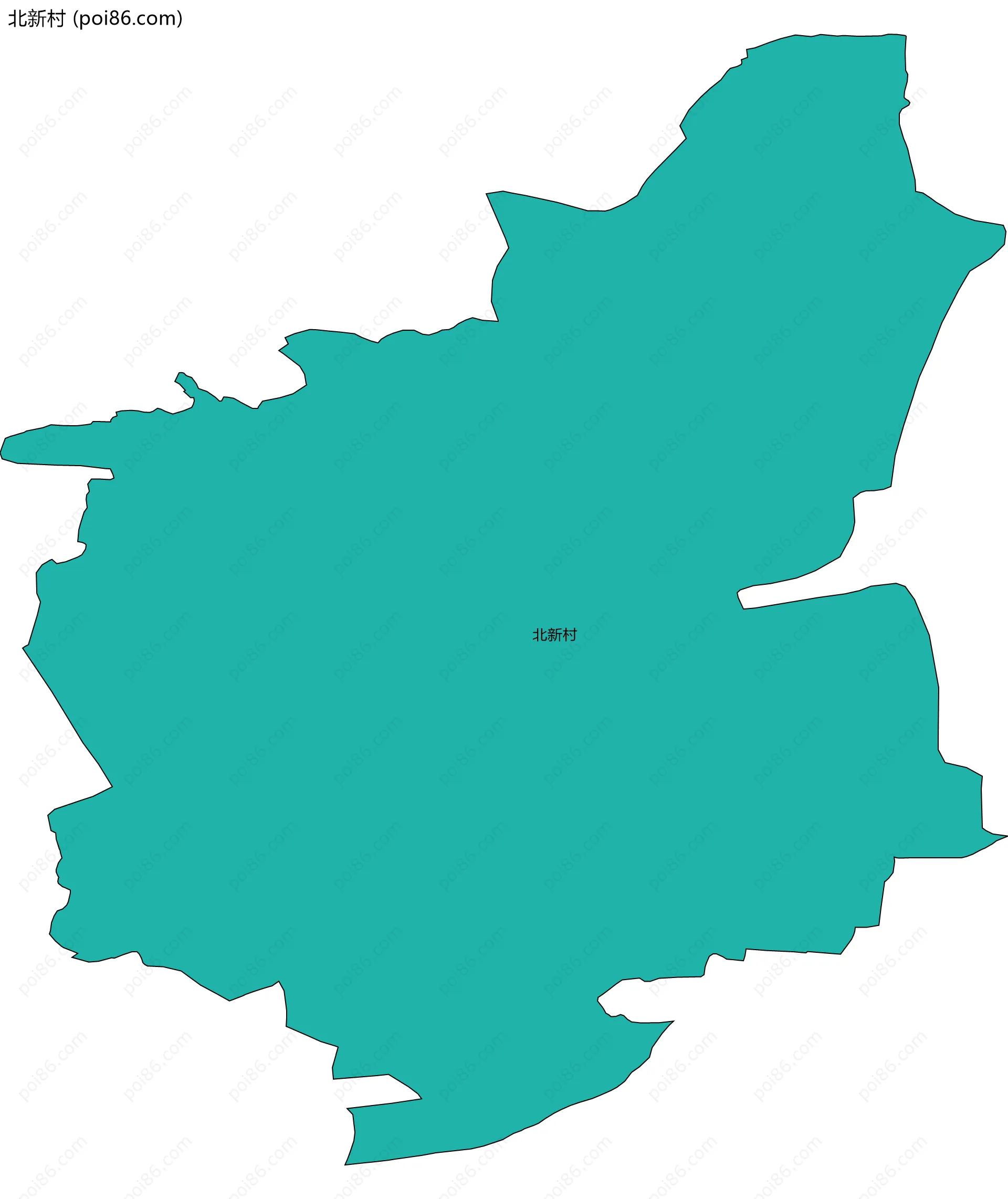 北新村边界地图
