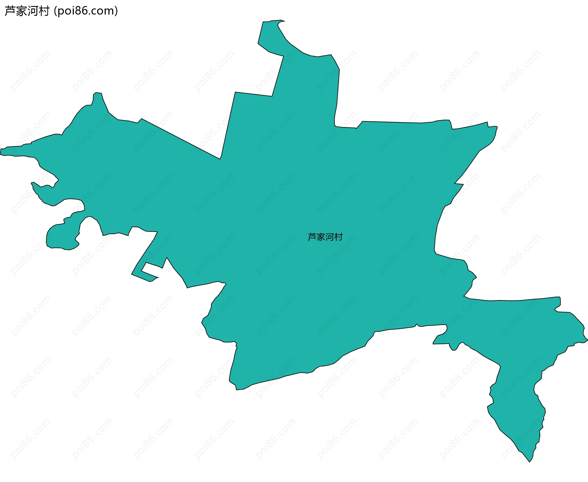 芦家河村边界地图