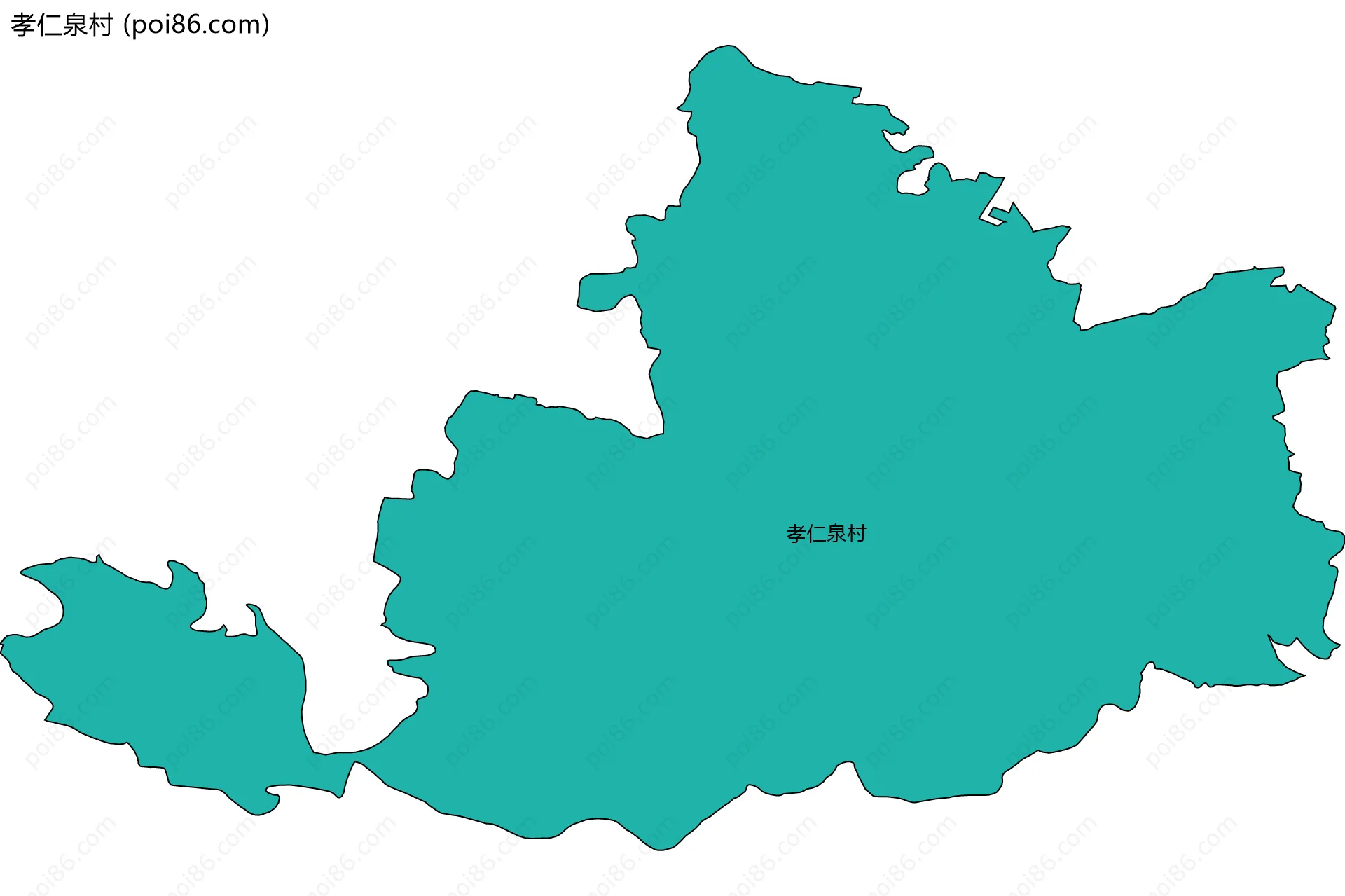 孝仁泉村边界地图