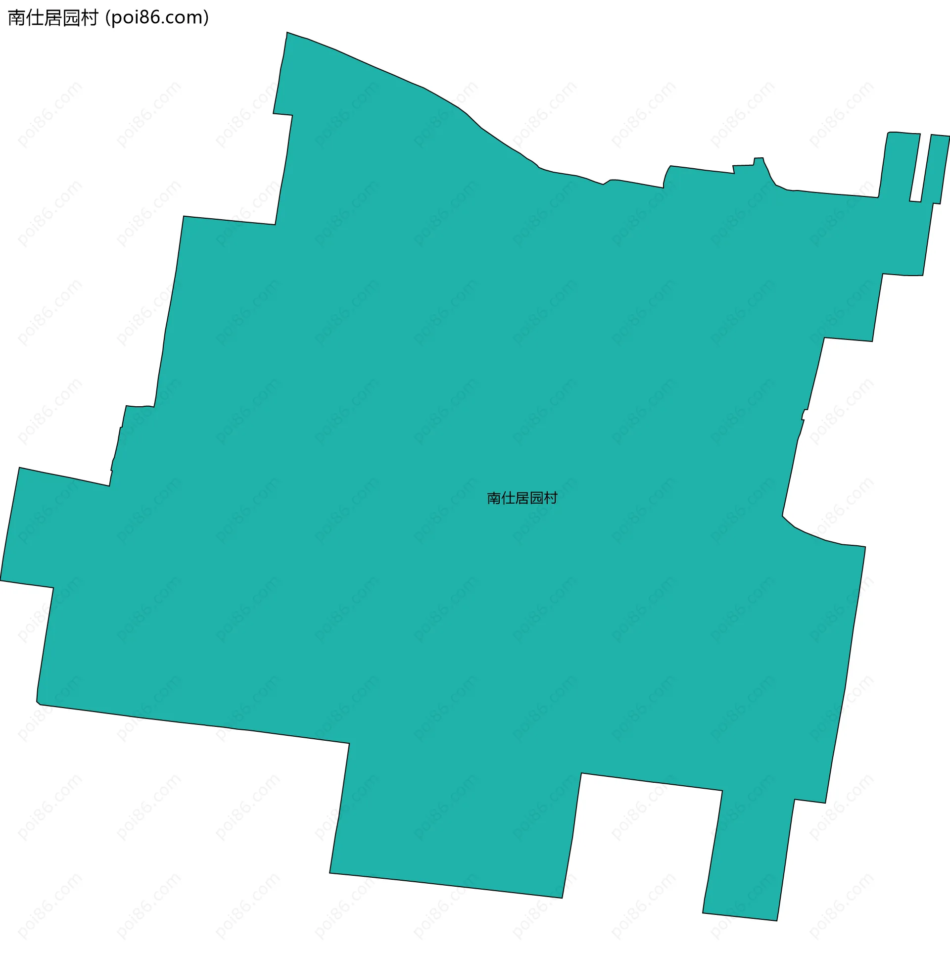 南仕居园村边界地图