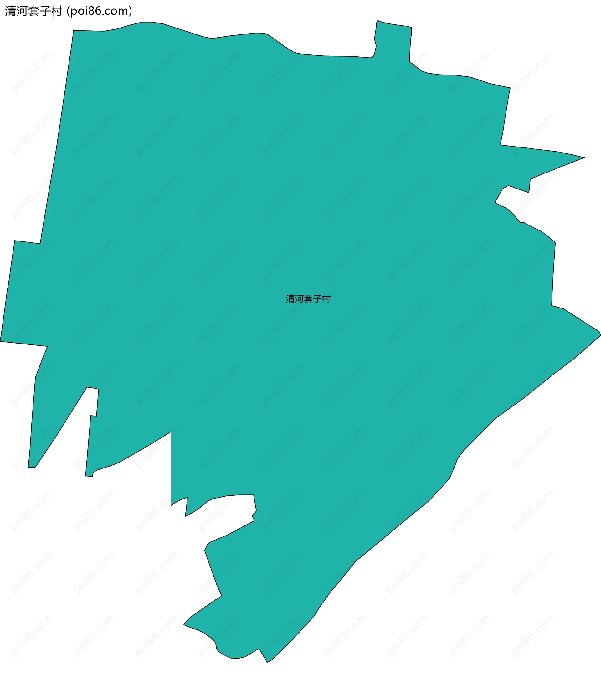 清河套子村边界地图