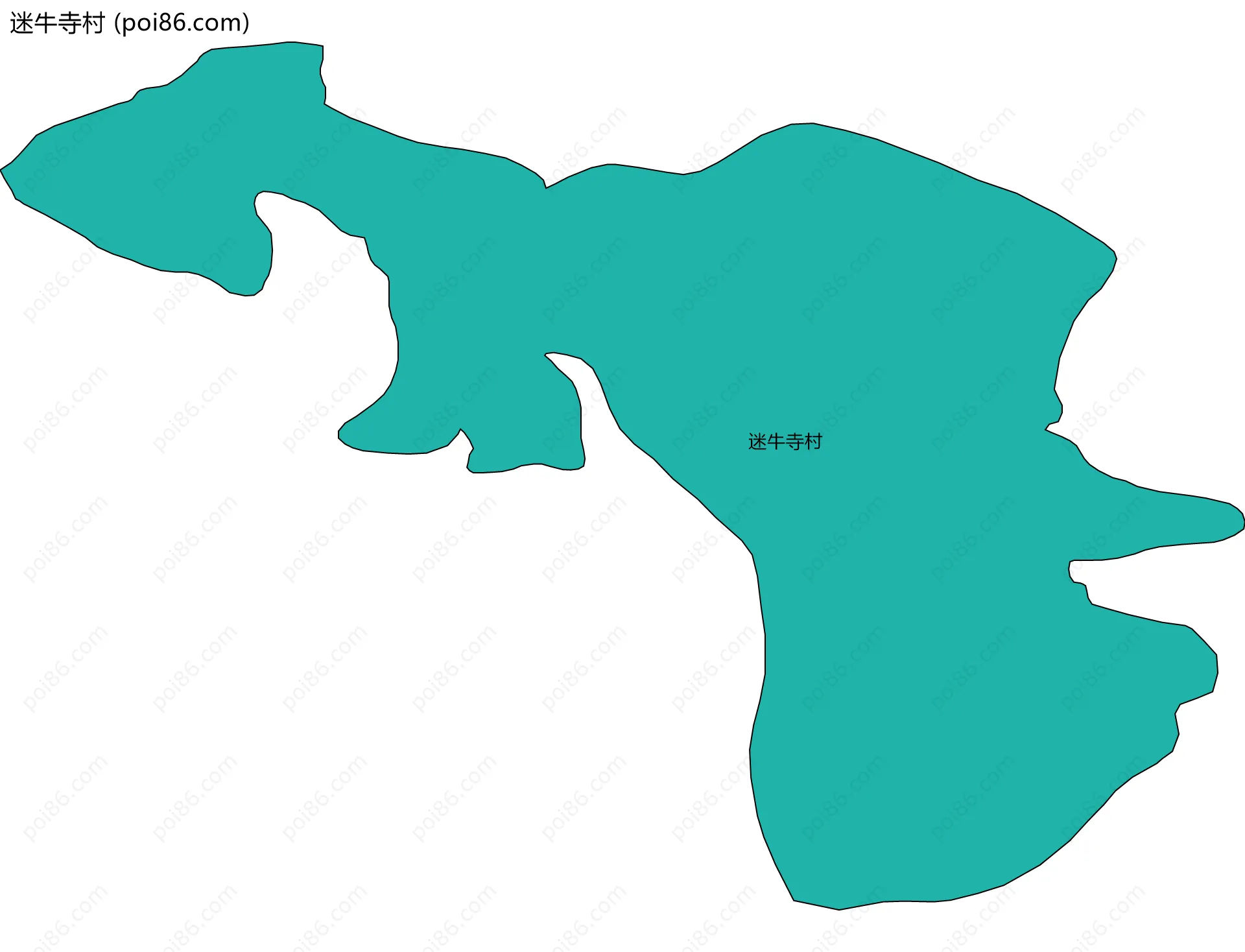 迷牛寺村边界地图