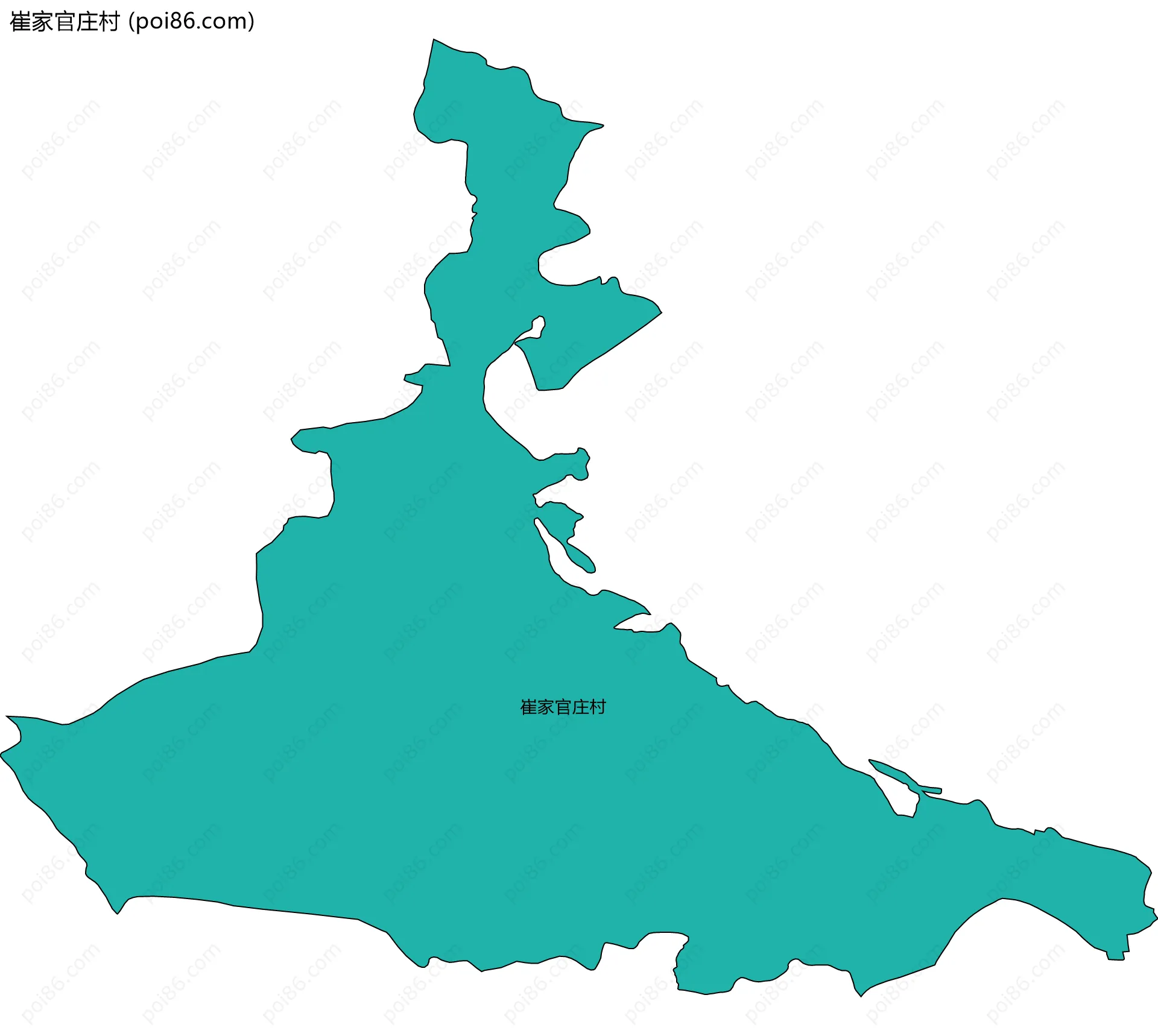 崔家官庄村边界地图