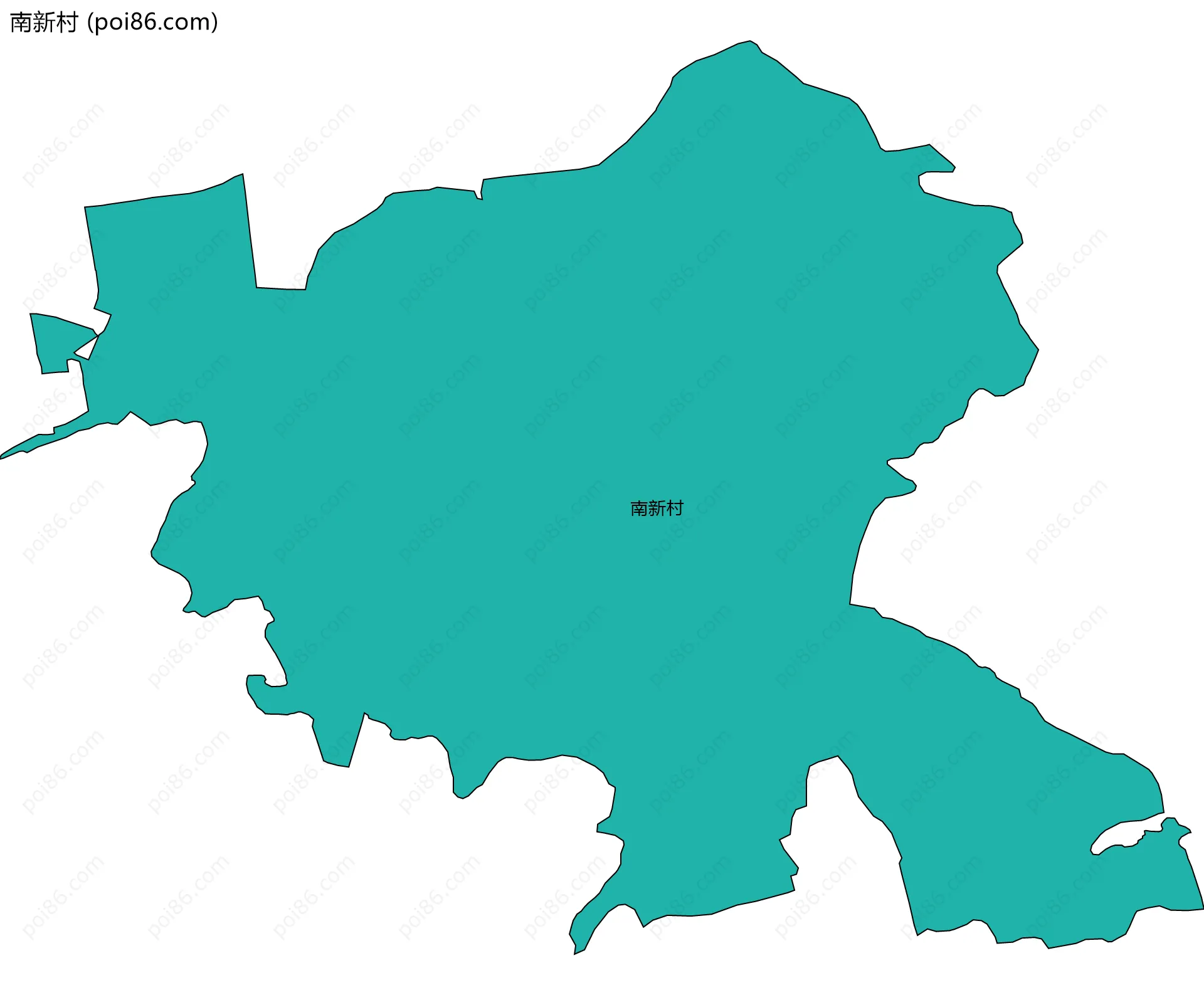 南新村边界地图
